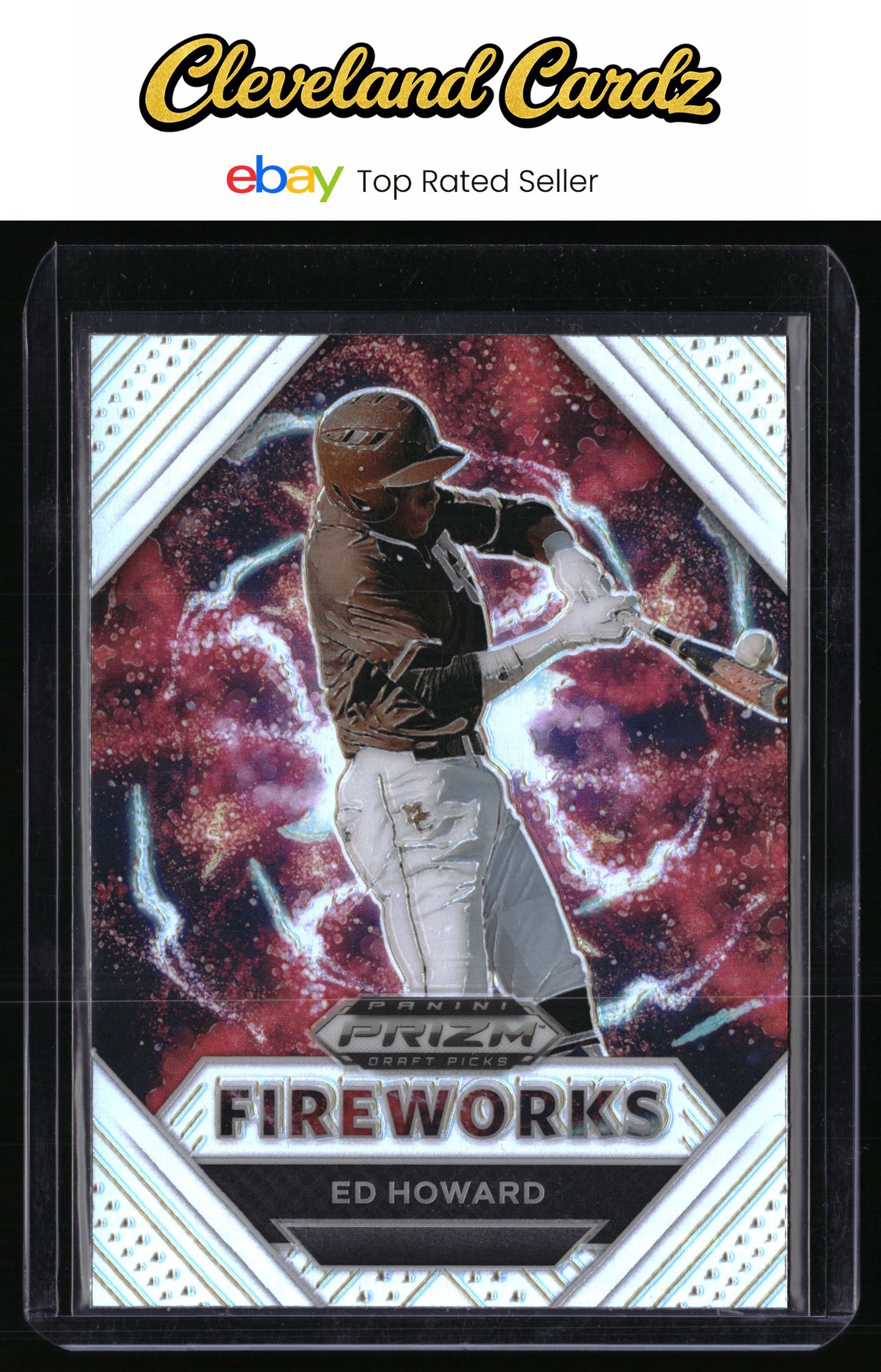 2020 Panini Prizm Draft Picks #PDP181 Ed Howard Fireworks Silver Prizm