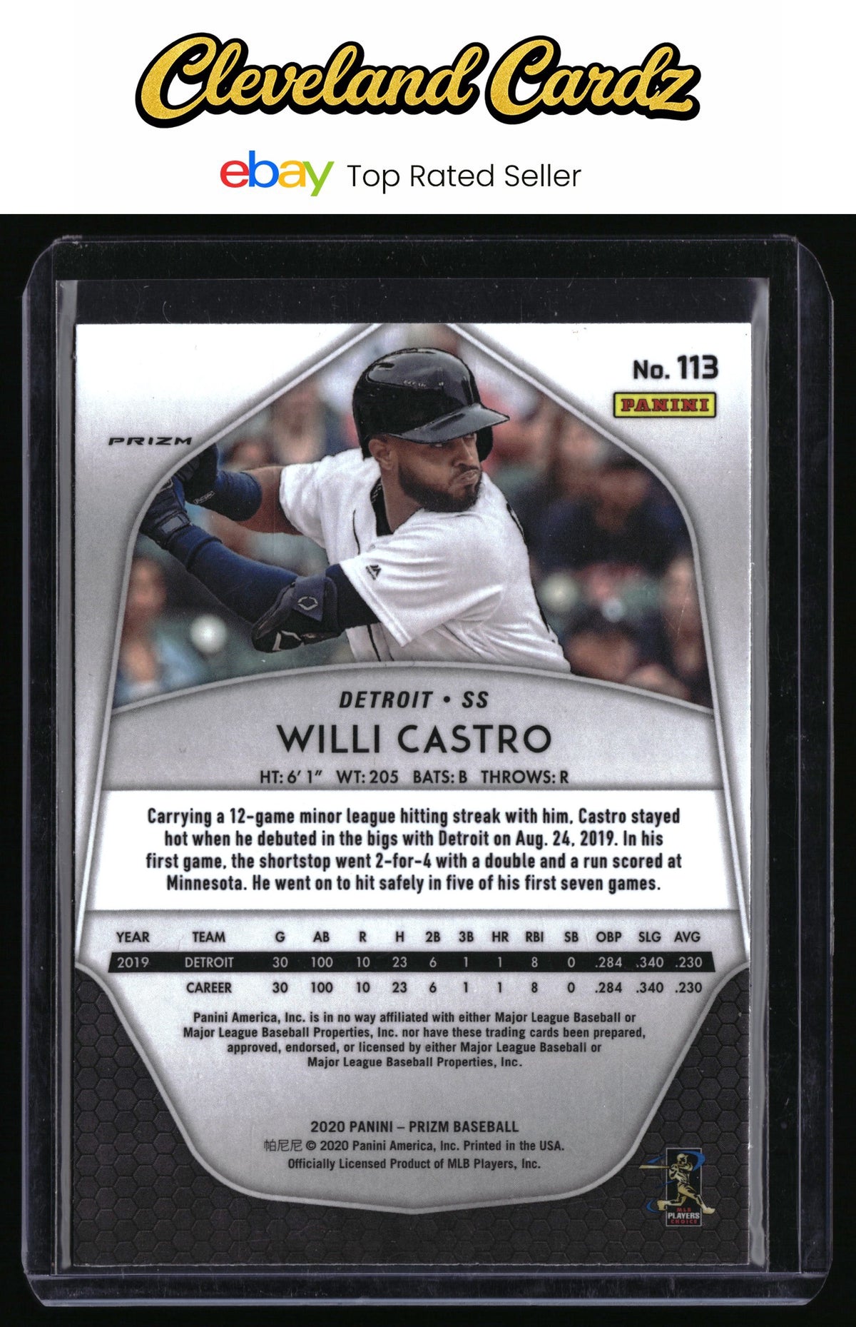 2020 Panini Prizm #113 Willi Castro White Wave Prizm