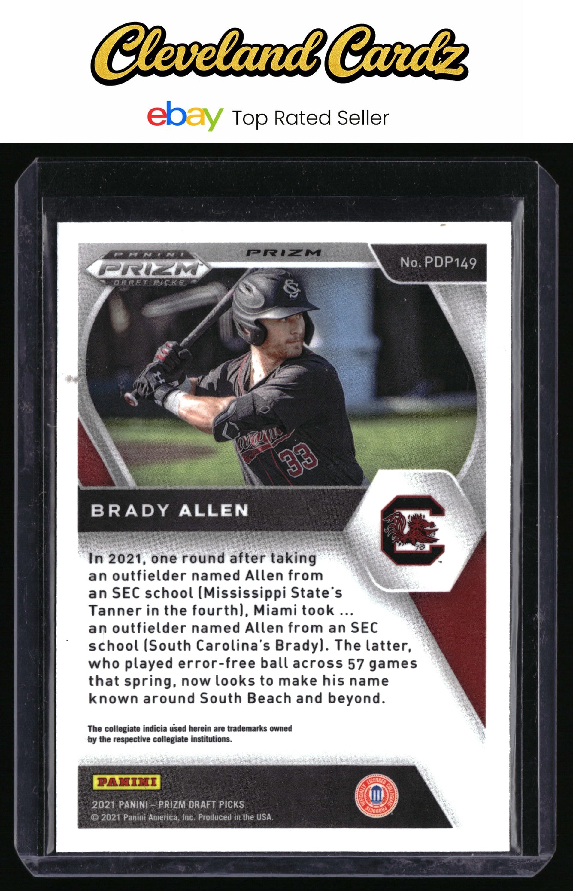 2021 Panini Prizm Draft Picks #PDP149 Brady Allen Blue Prizm