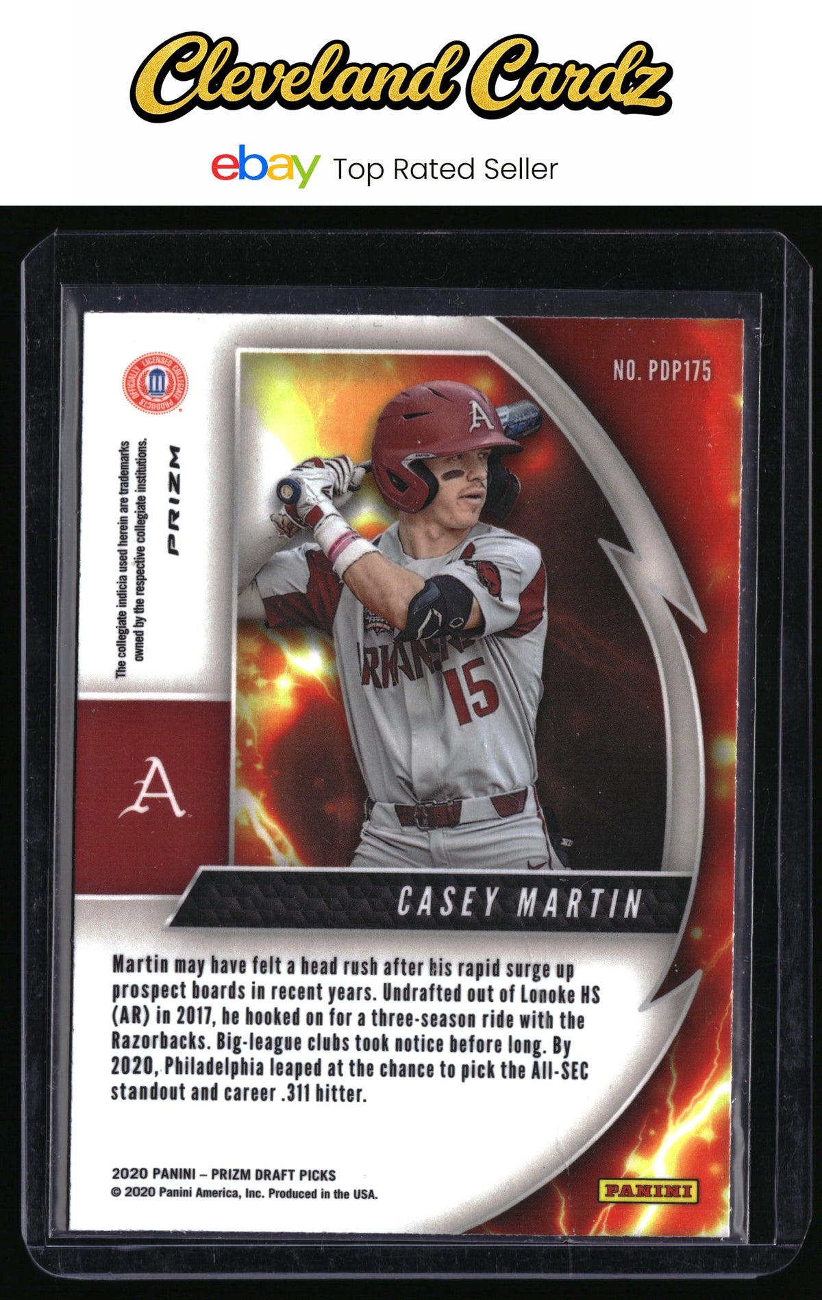 2020 Panini Prizm Draft Picks #PDP175 Casey Martin Silver Prizm