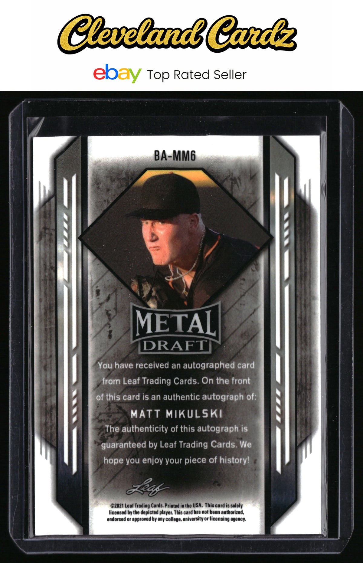 2021 Leaf Metal Draft #BA-MM6 Matt Mikulski Silver Wave