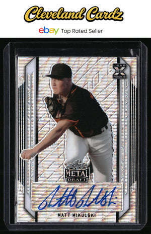 2021 Leaf Metal Draft #BA-MM6 Matt Mikulski Silver Wave