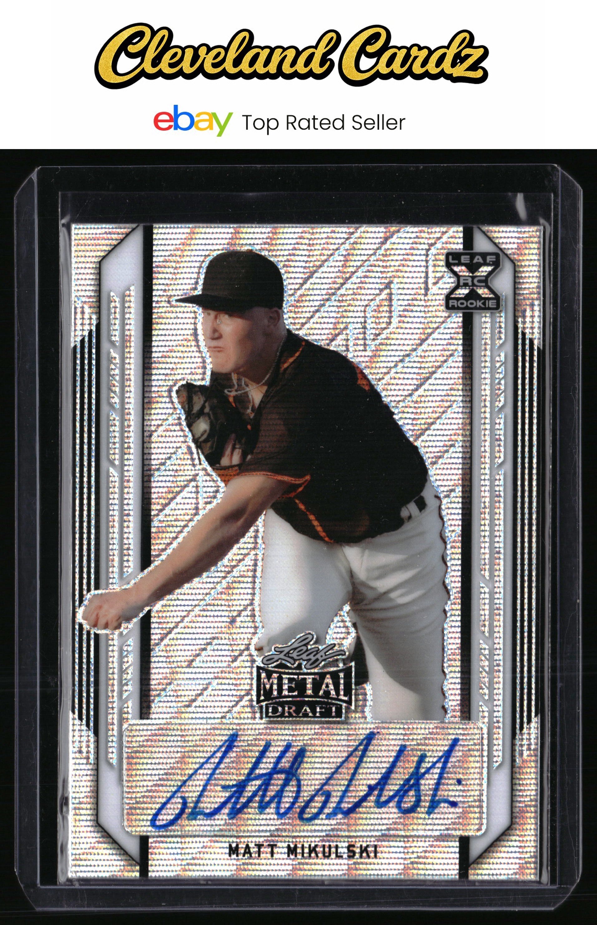 2021 Leaf Metal Draft #BA-MM6 Matt Mikulski Silver Wave