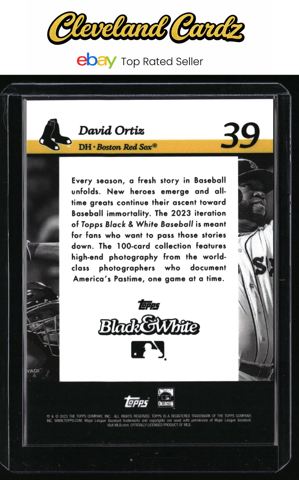 2023 Topps Black & White #39 David Ortiz