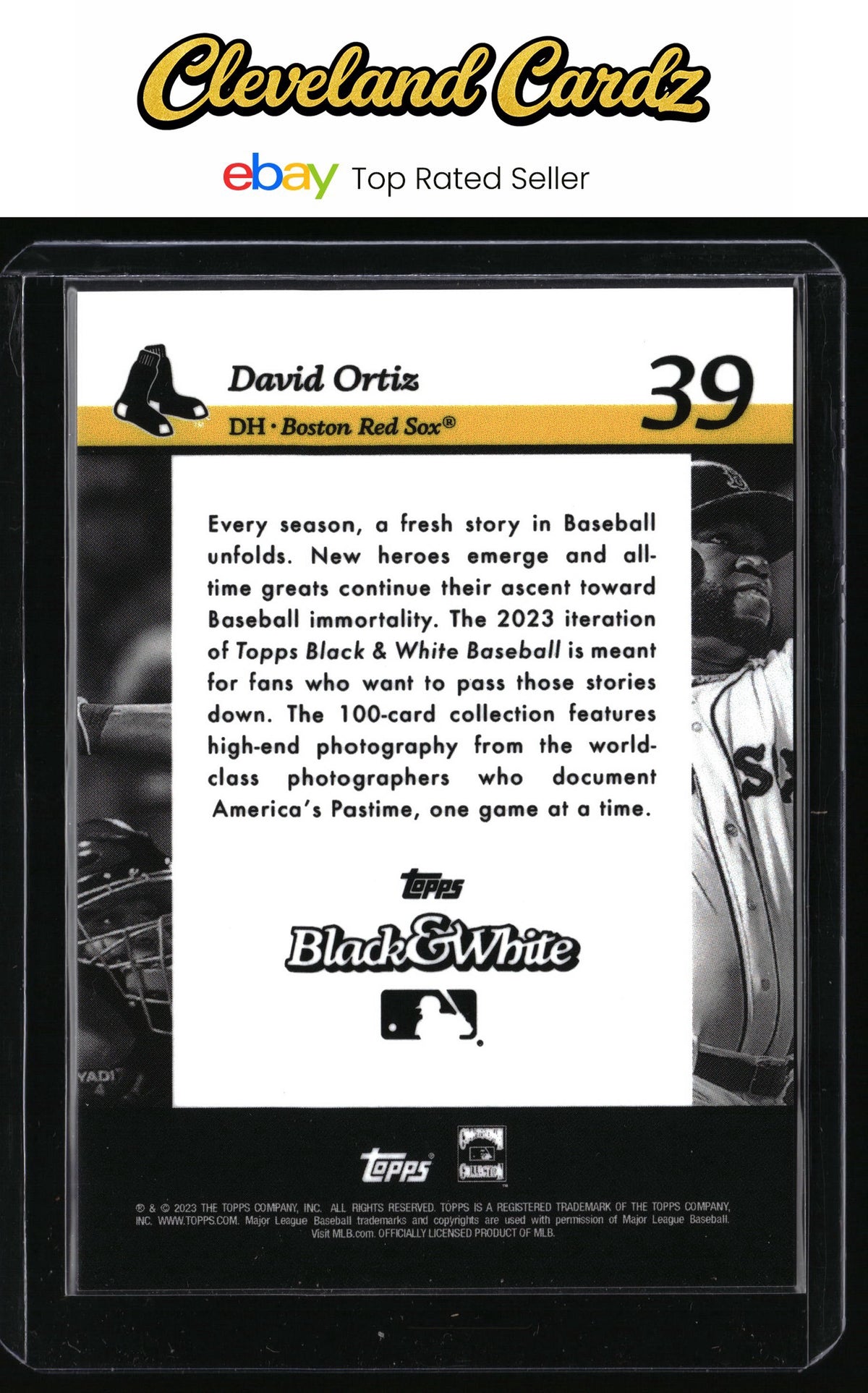 2023 Topps Black & White #39 David Ortiz