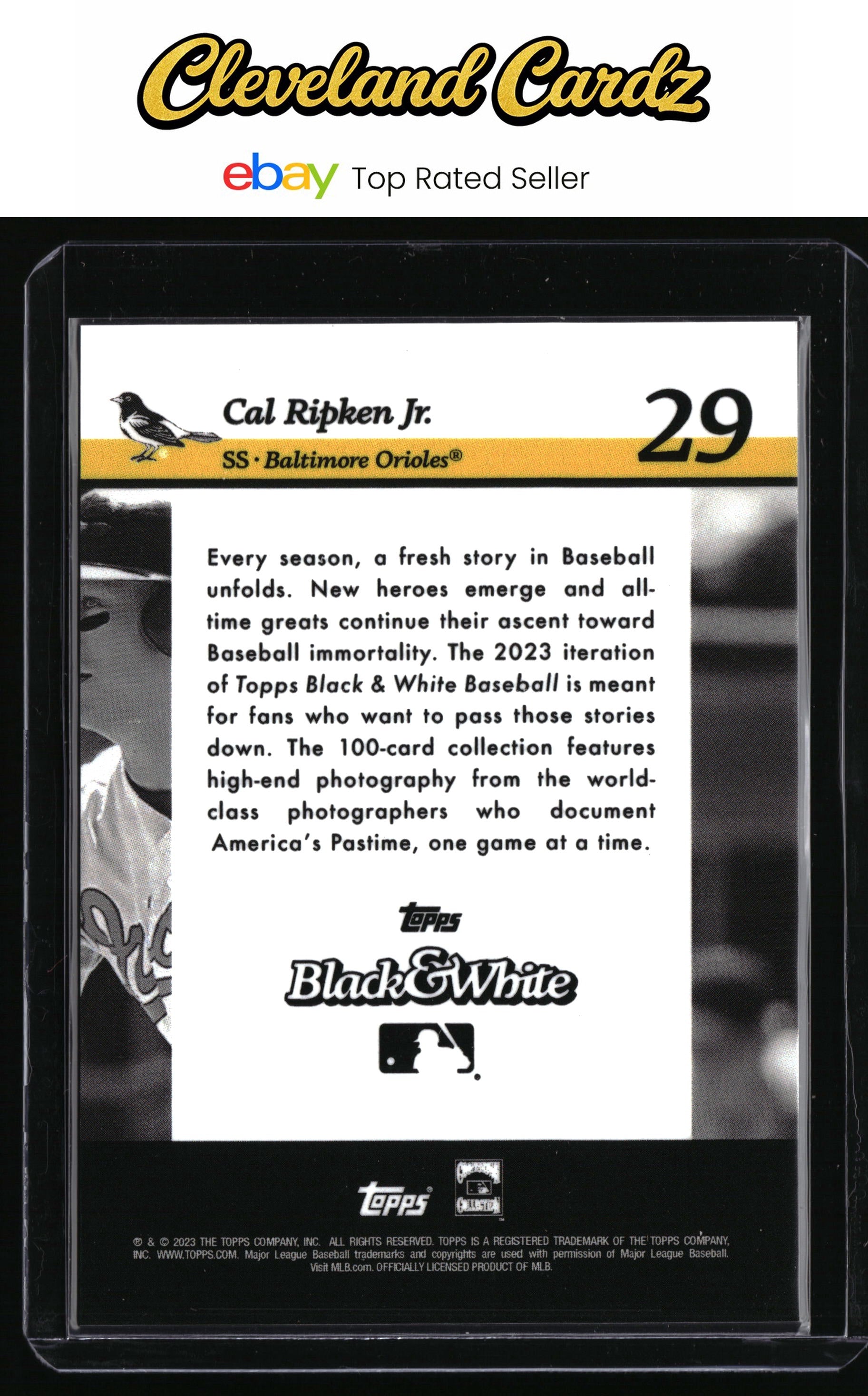 2023 Topps Black & White #29 Cal Ripken Jr.