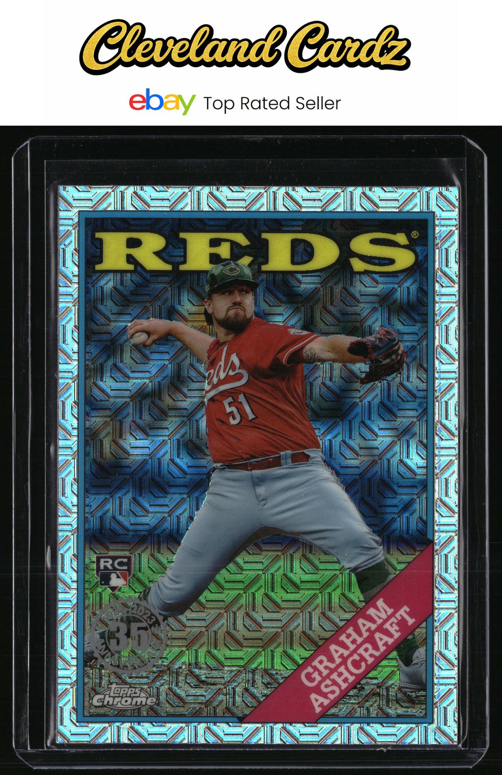 2023 Topps #T88C-93 Graham Ashcraft 1988 Topps 35th Anniversary Chrome