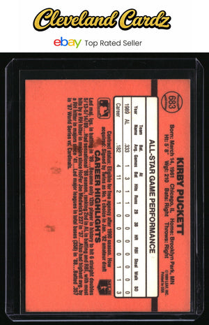 1990 Donruss #683d Kirby Puckett