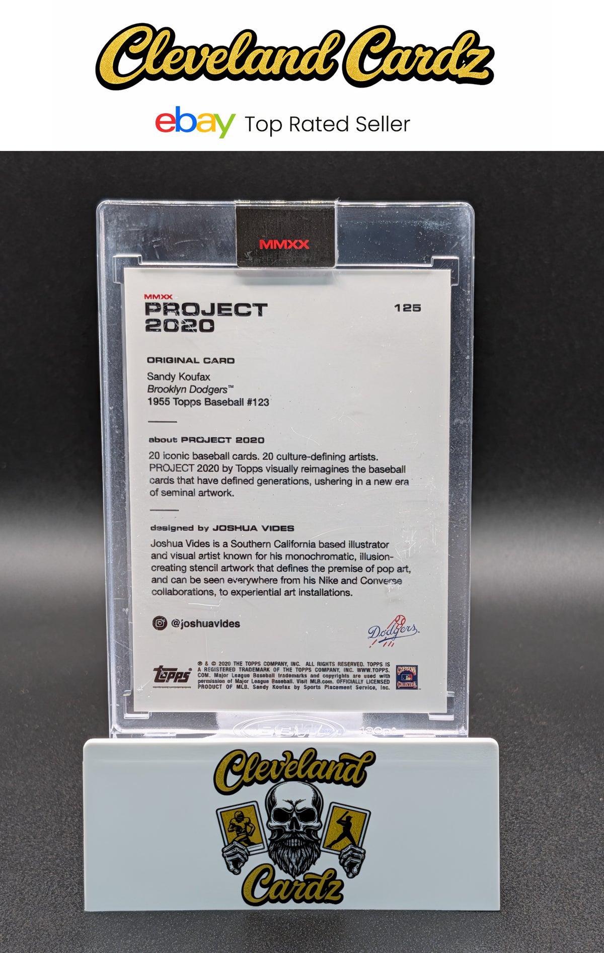 2020 Topps Project 2020 #125 Sandy Koufax ENCASED (READ)