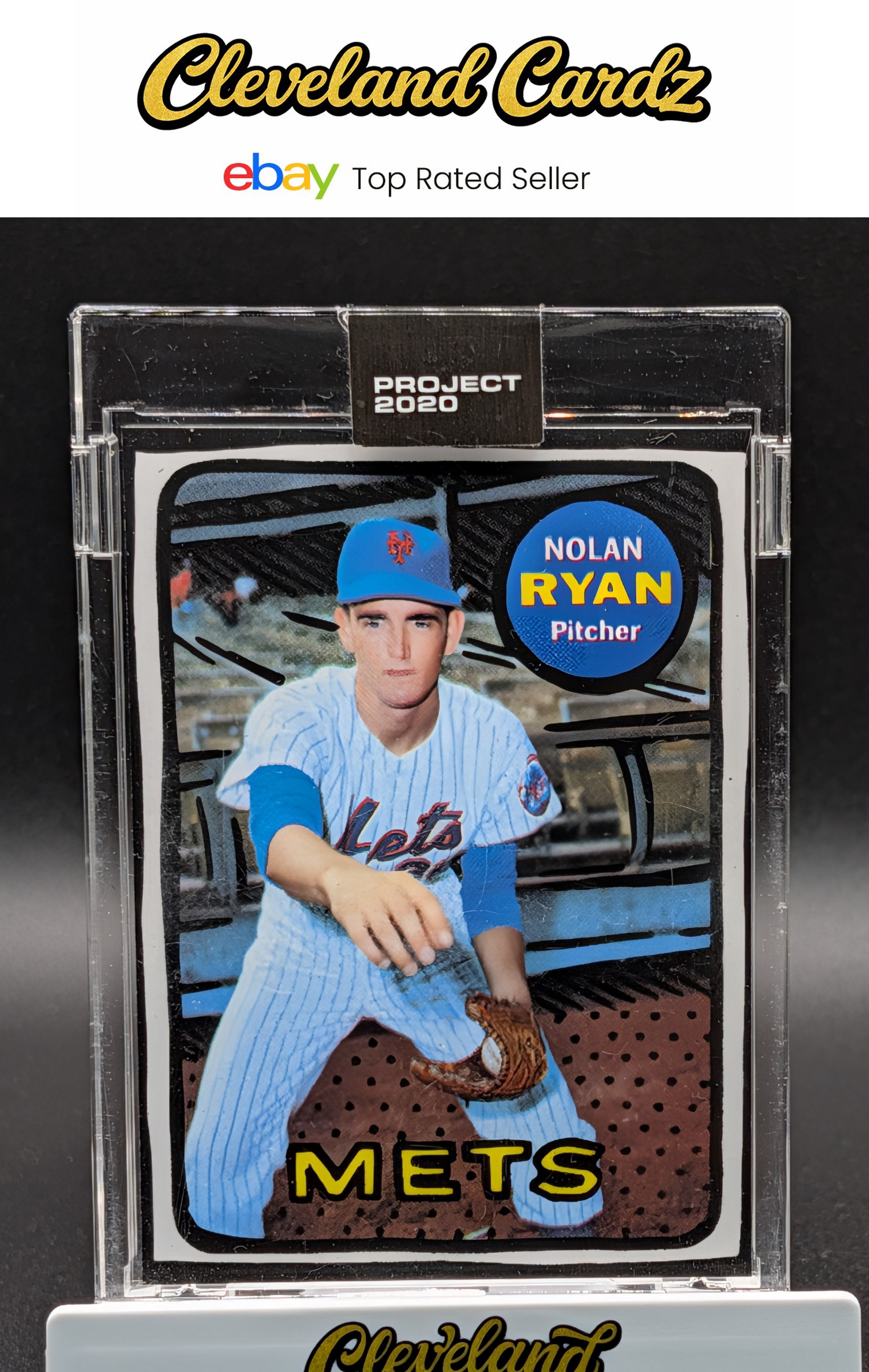2020 Topps Project 2020 #87 Nolan Ryan ENCASED (READ)