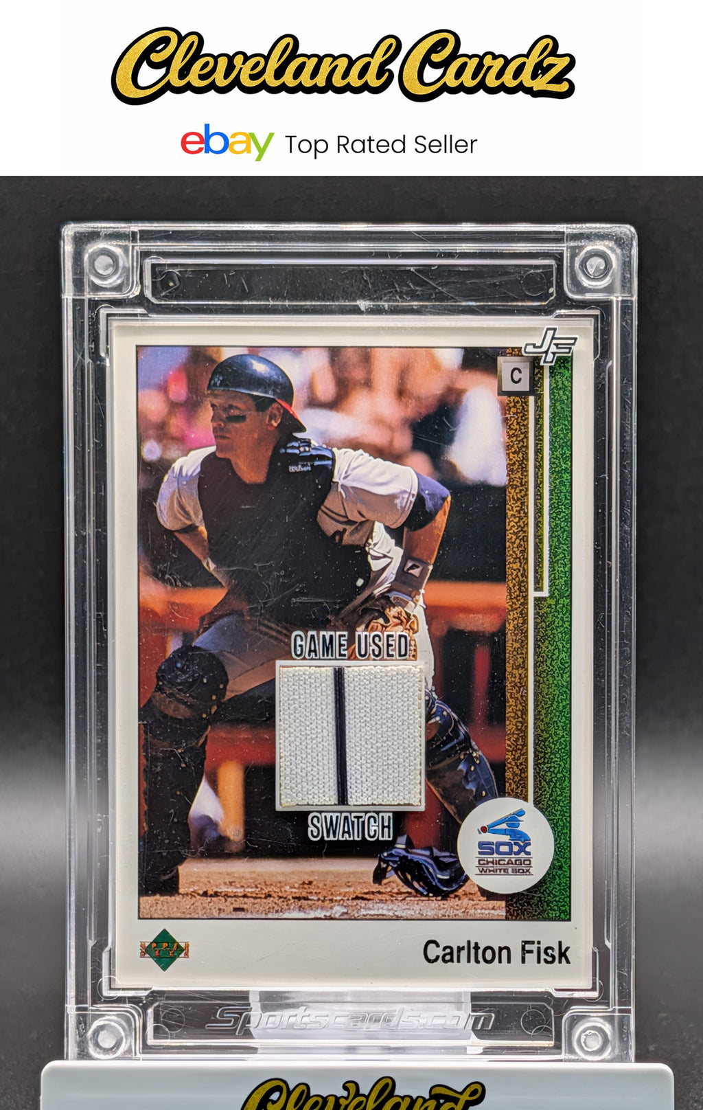 2022 Jersey Fusion - 1989 Upper Deck #609 Carlton Fisk Game-Used Patch