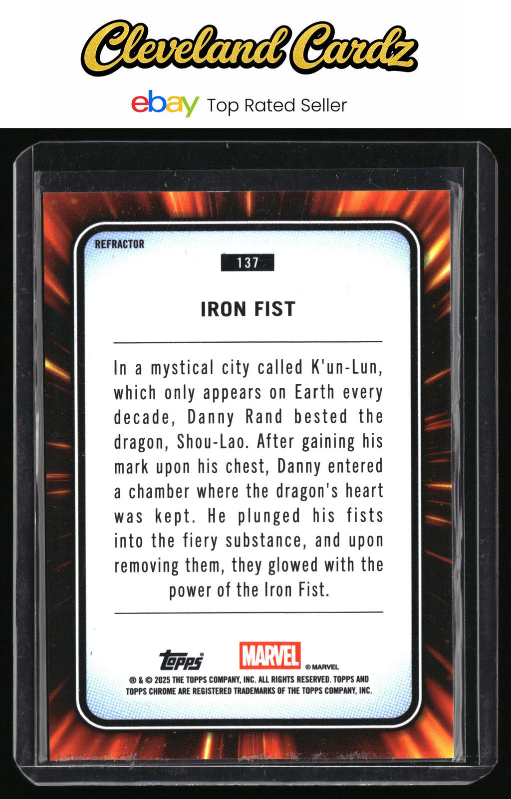 2025 Topps Chrome Marvel #137 Iron Fist Refractor