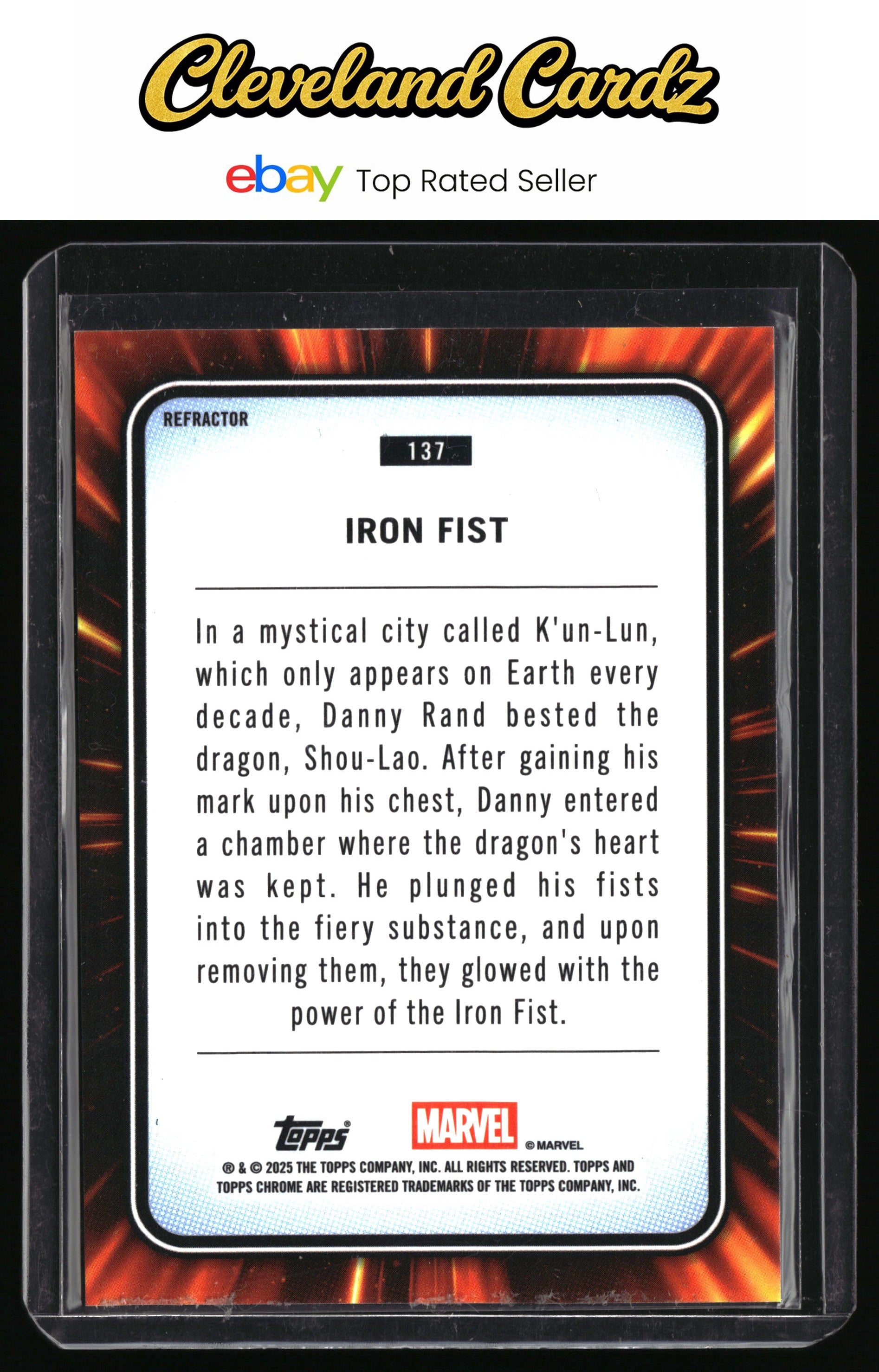 2025 Topps Chrome Marvel #137 Iron Fist Refractor