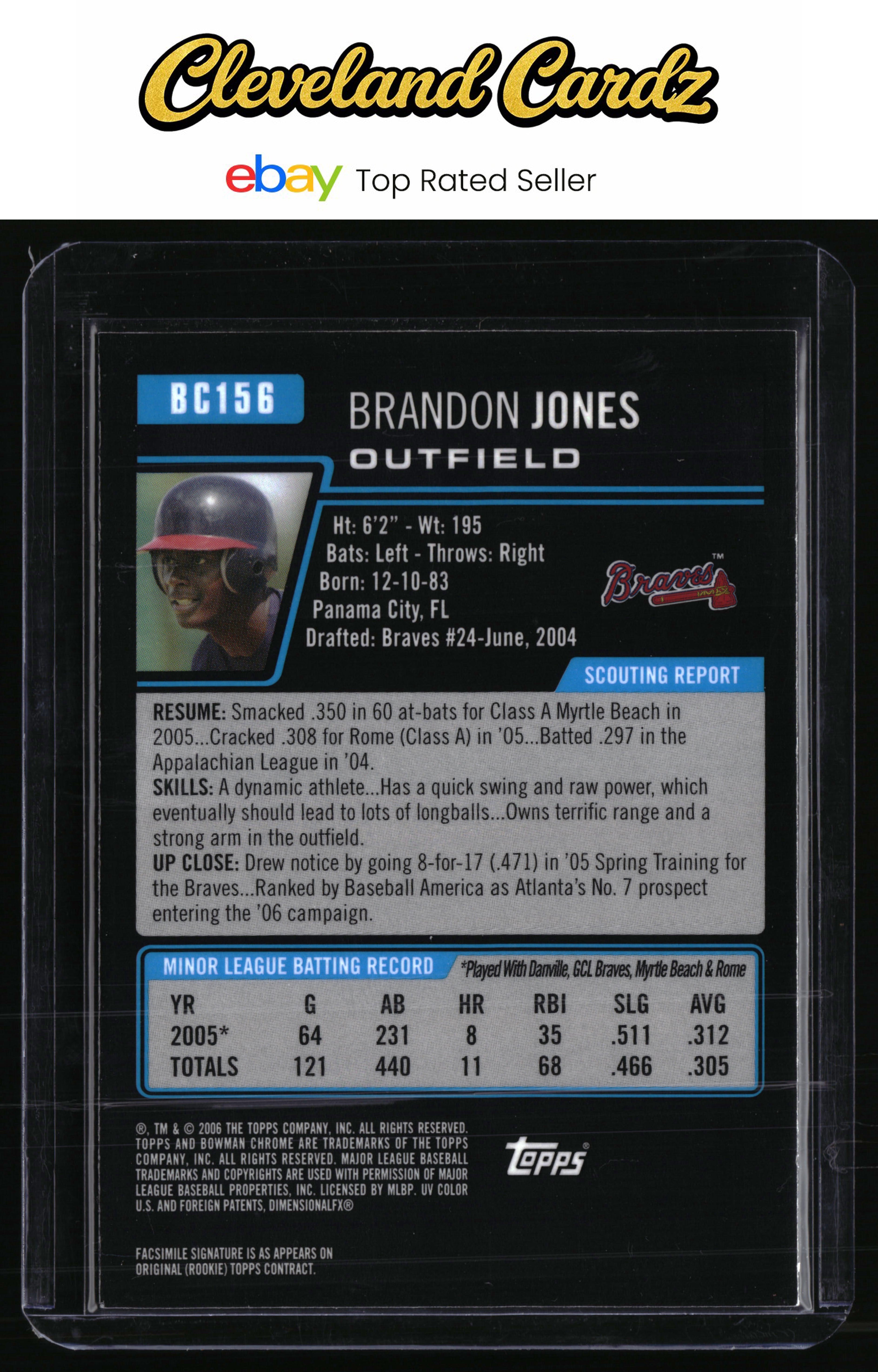 2006 Bowman Chrome #BC156 Brandon Jones Prospects