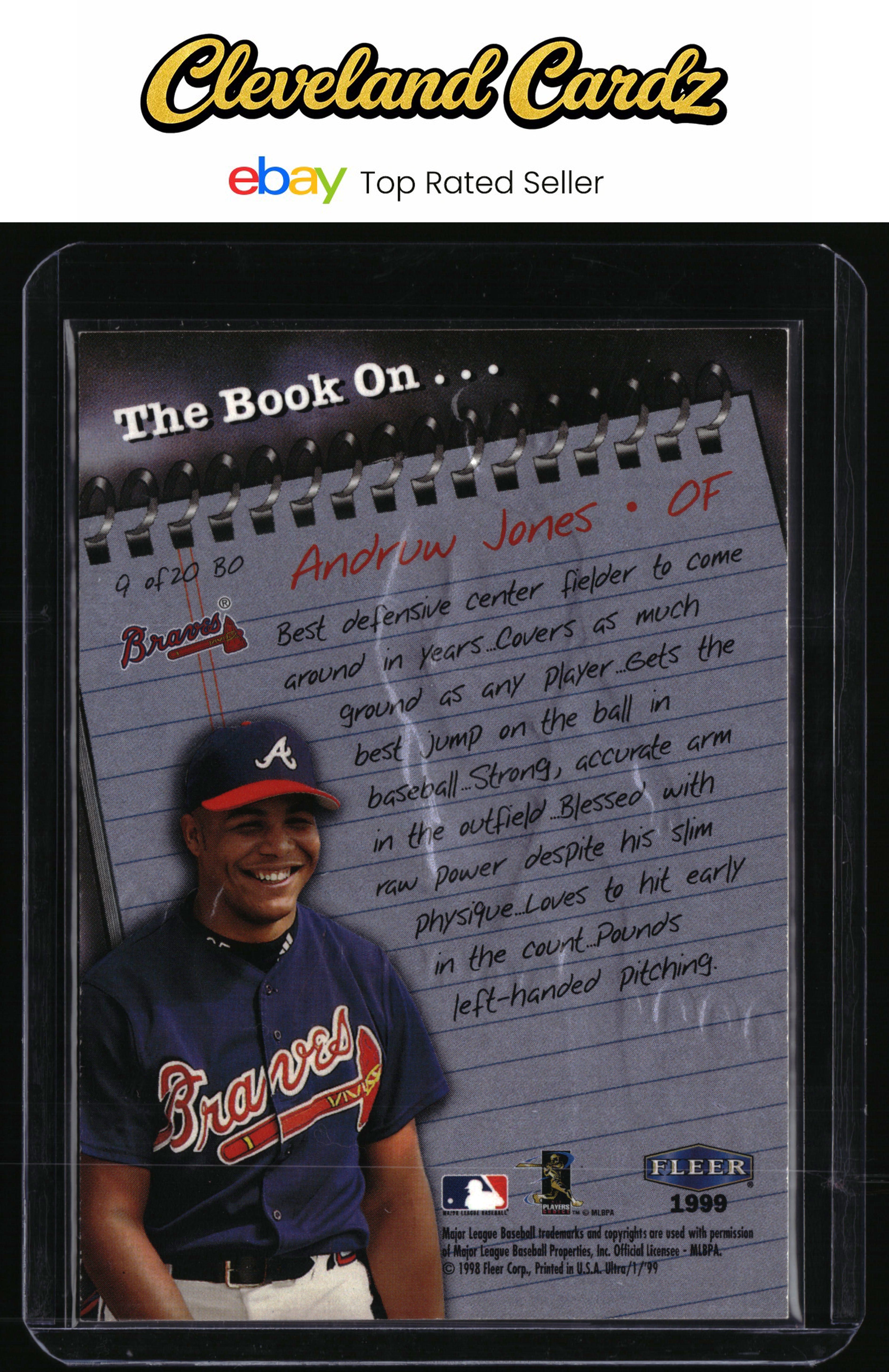 1999 Ultra #9 BO Andruw Jones The Book On