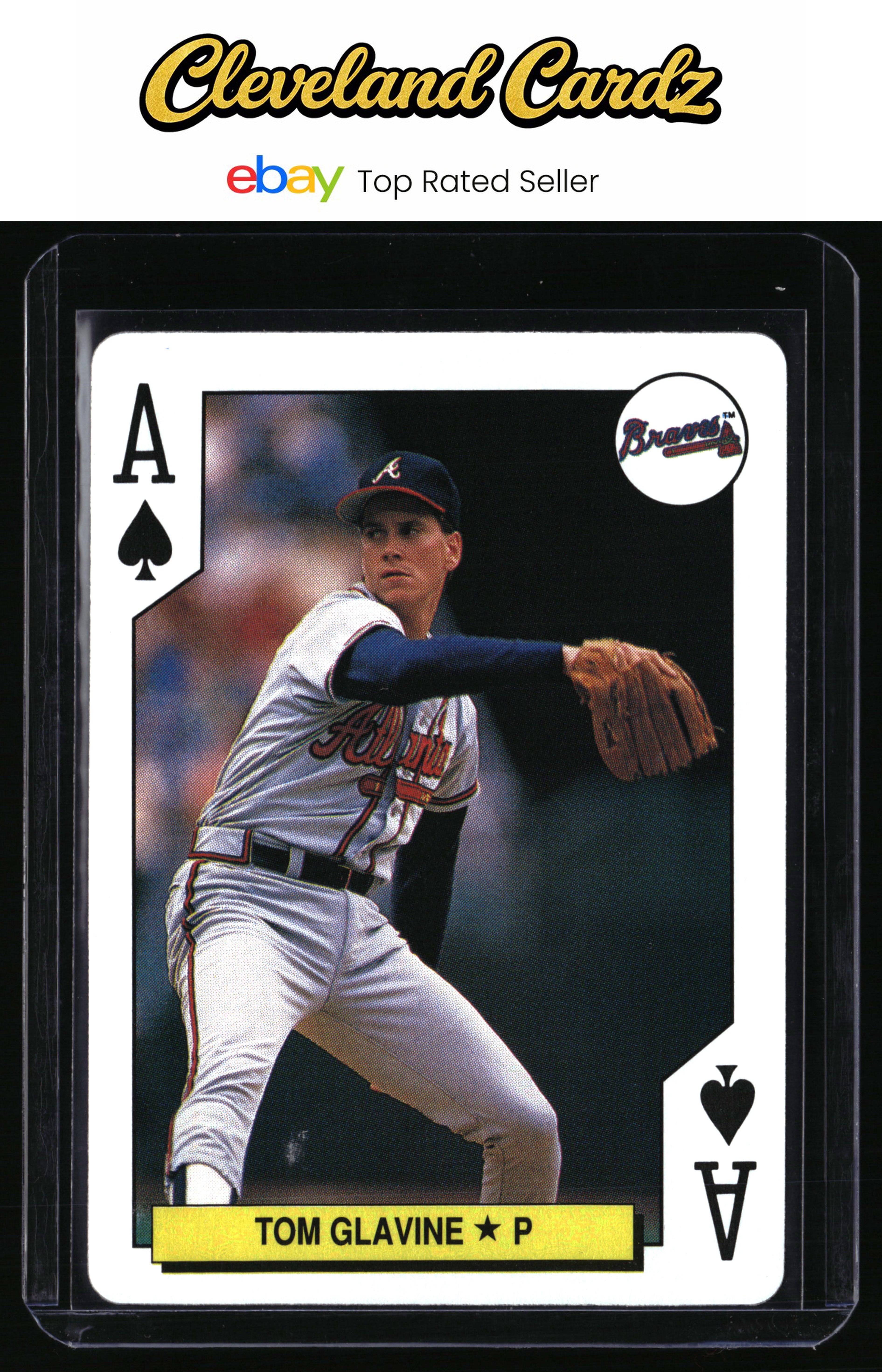 1991 U.S. Playing Card Co. Major League #A♠ Tom Glavine