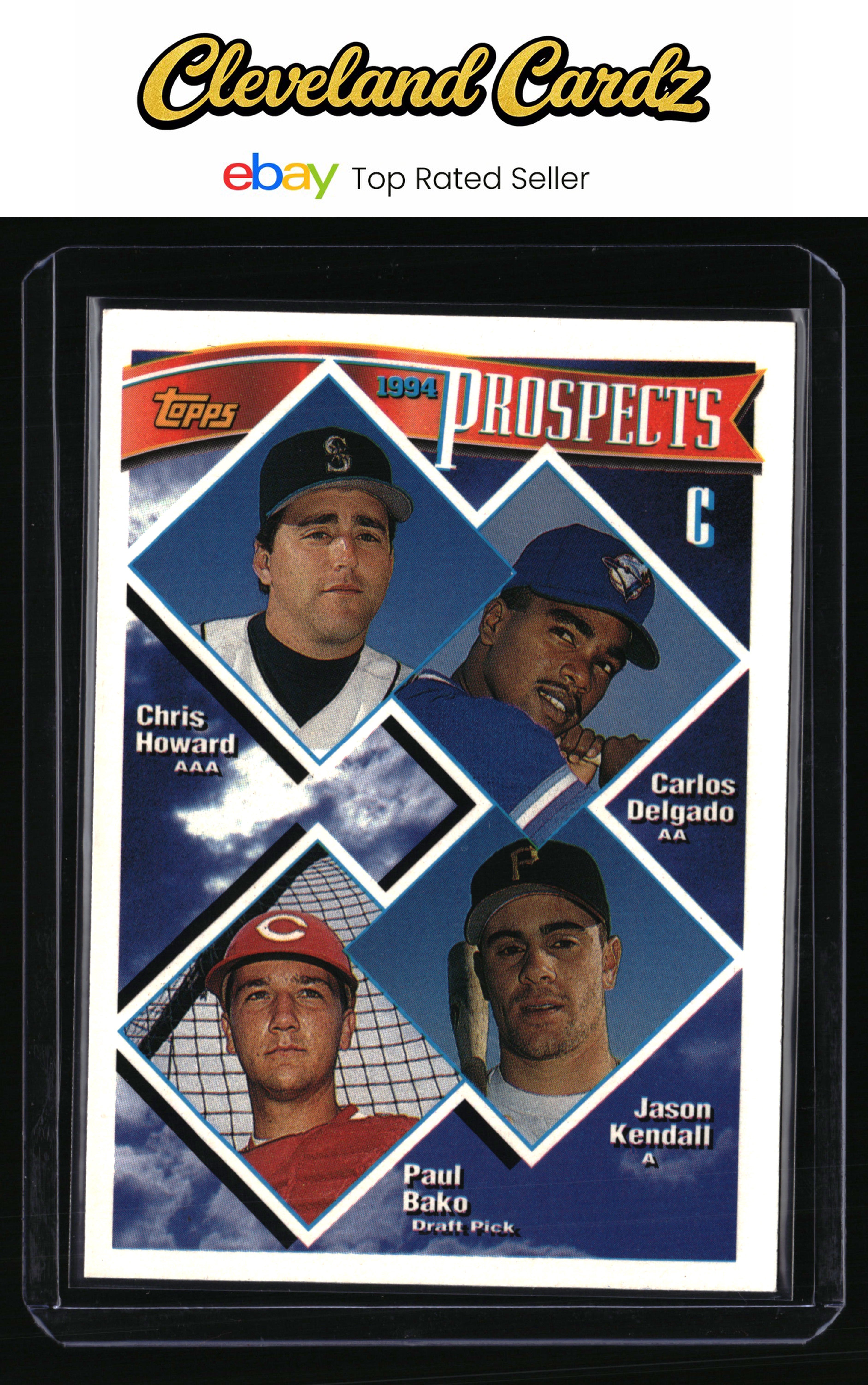 1994 Topps #686 C Prospects (C. Howard/C. Delgado/J. Kendall/P. Bako) PROS,
