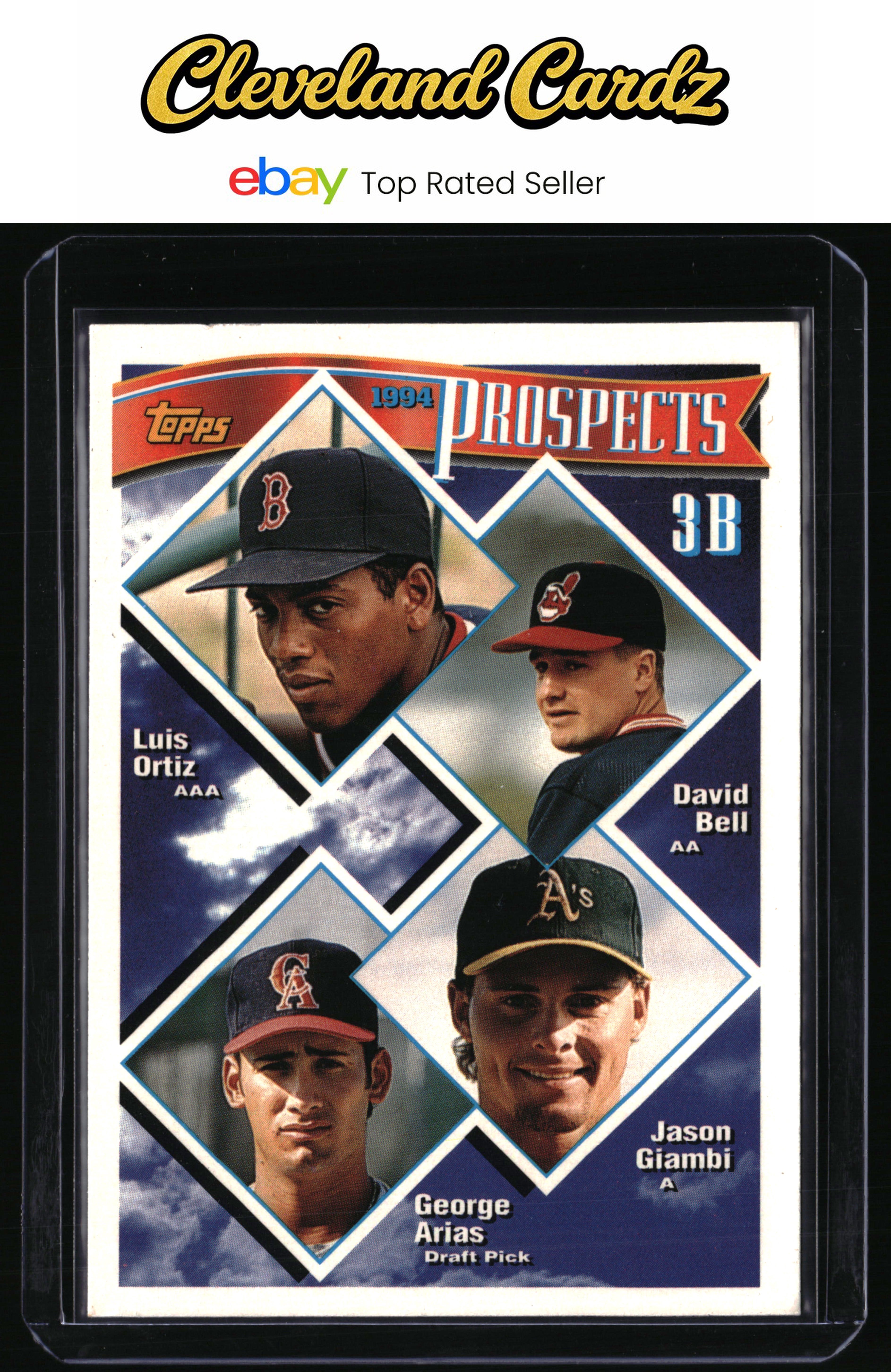 1994 Topps #369 3B Prospects (L. Ortiz/D. Bell/J. Giambi/G. Arias) PROS,