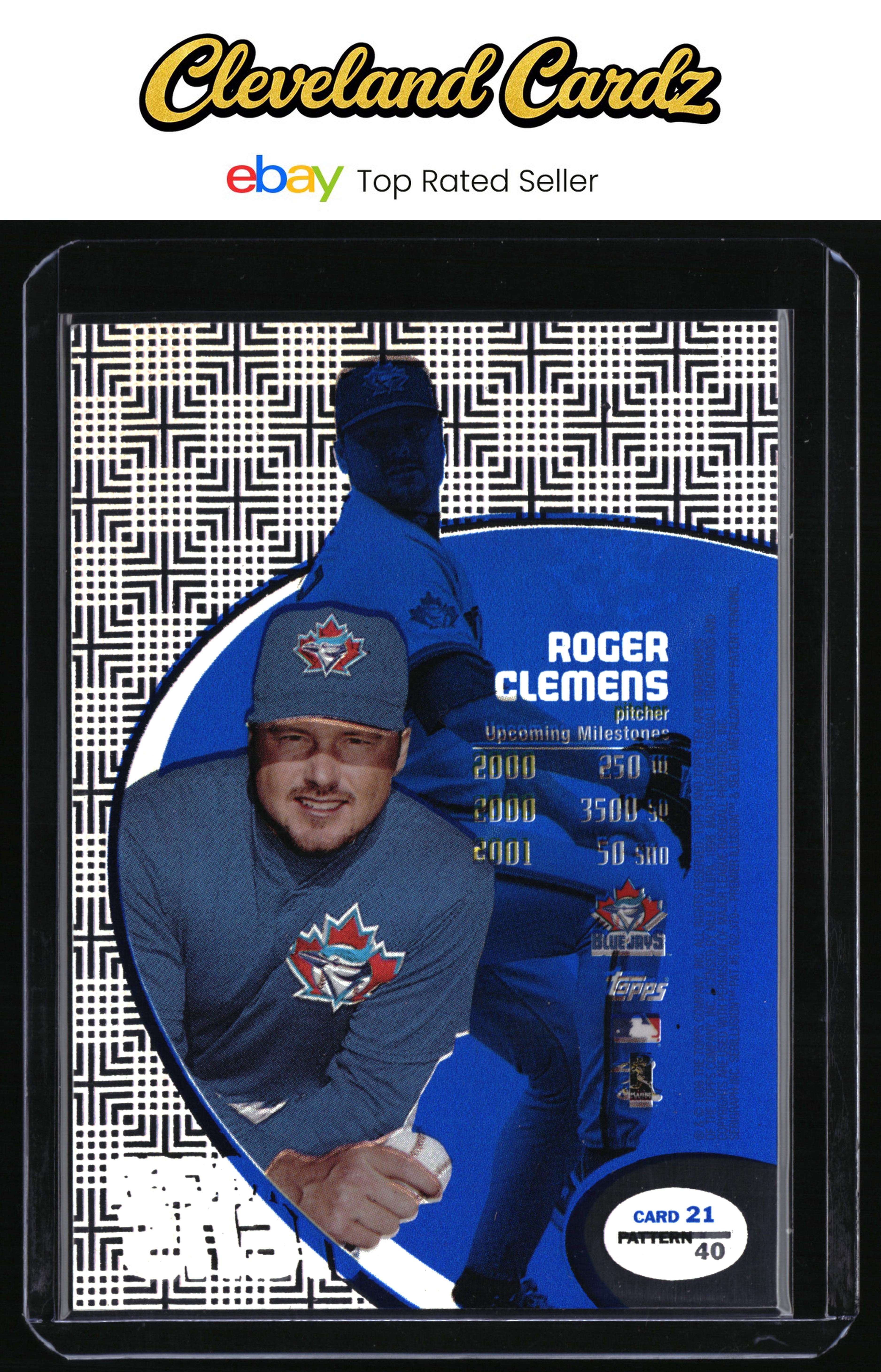 1998 Topps Tek #21 Roger Clemens Diffractors Pattern 40