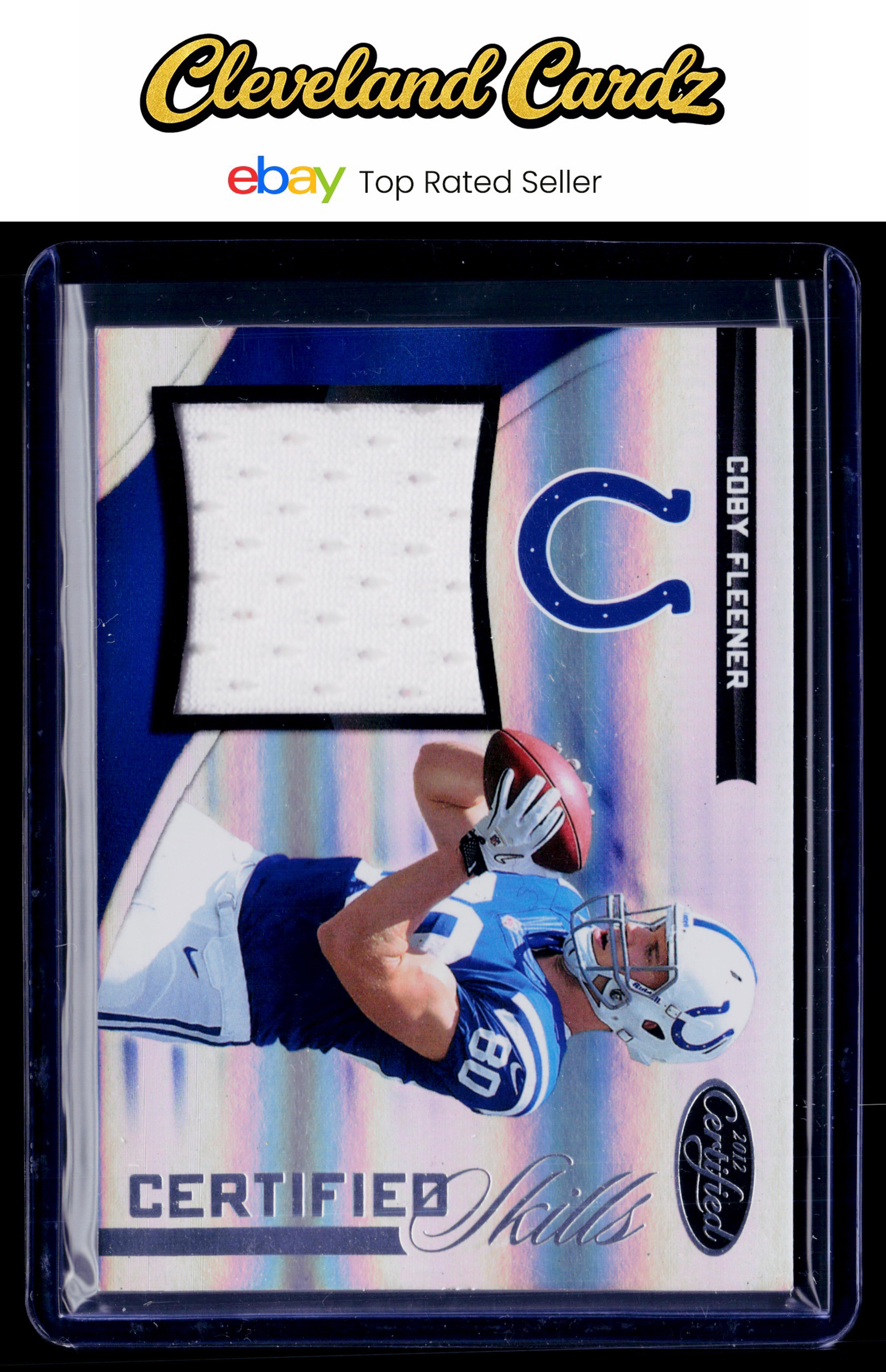 2012 Panini Certified #13 Coby Fleener Certified Skills Materials #/299