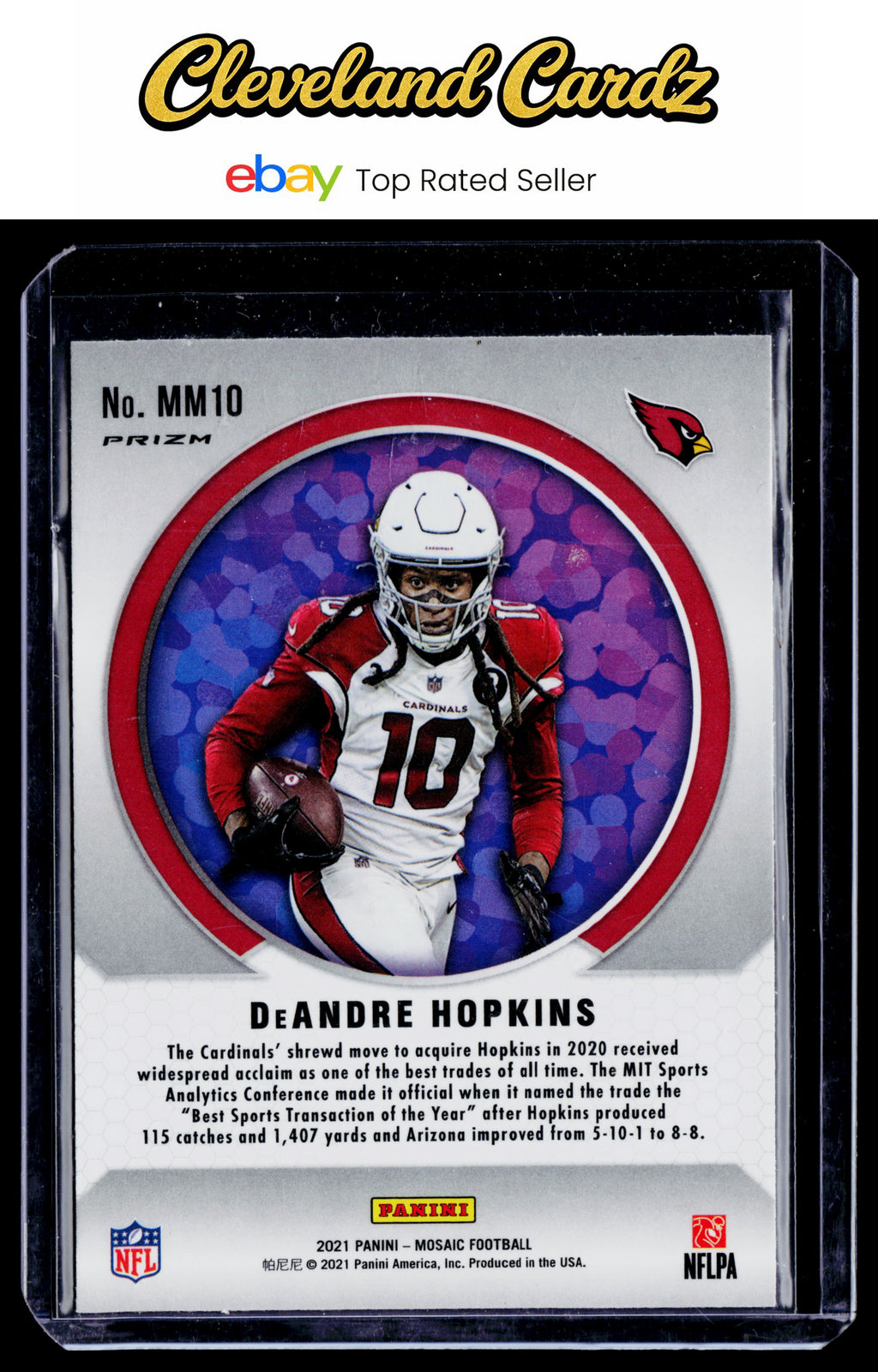 2021 Panini Mosaic #MM10 DeAndre Hopkins Men of Mastery Prizm Silver