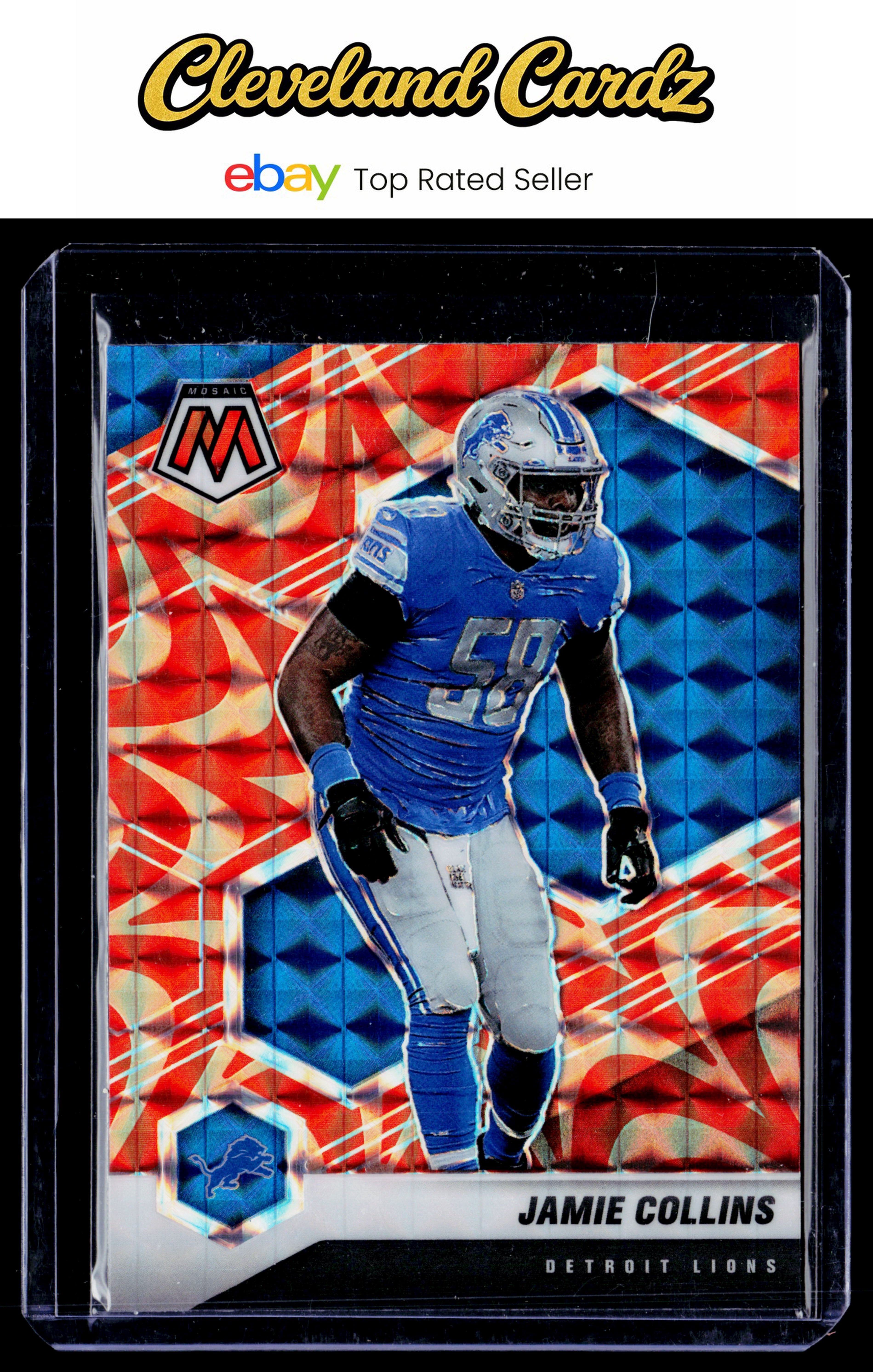 2021 Panini Mosaic #78 Jamie Collins Prizm Reactive Orange