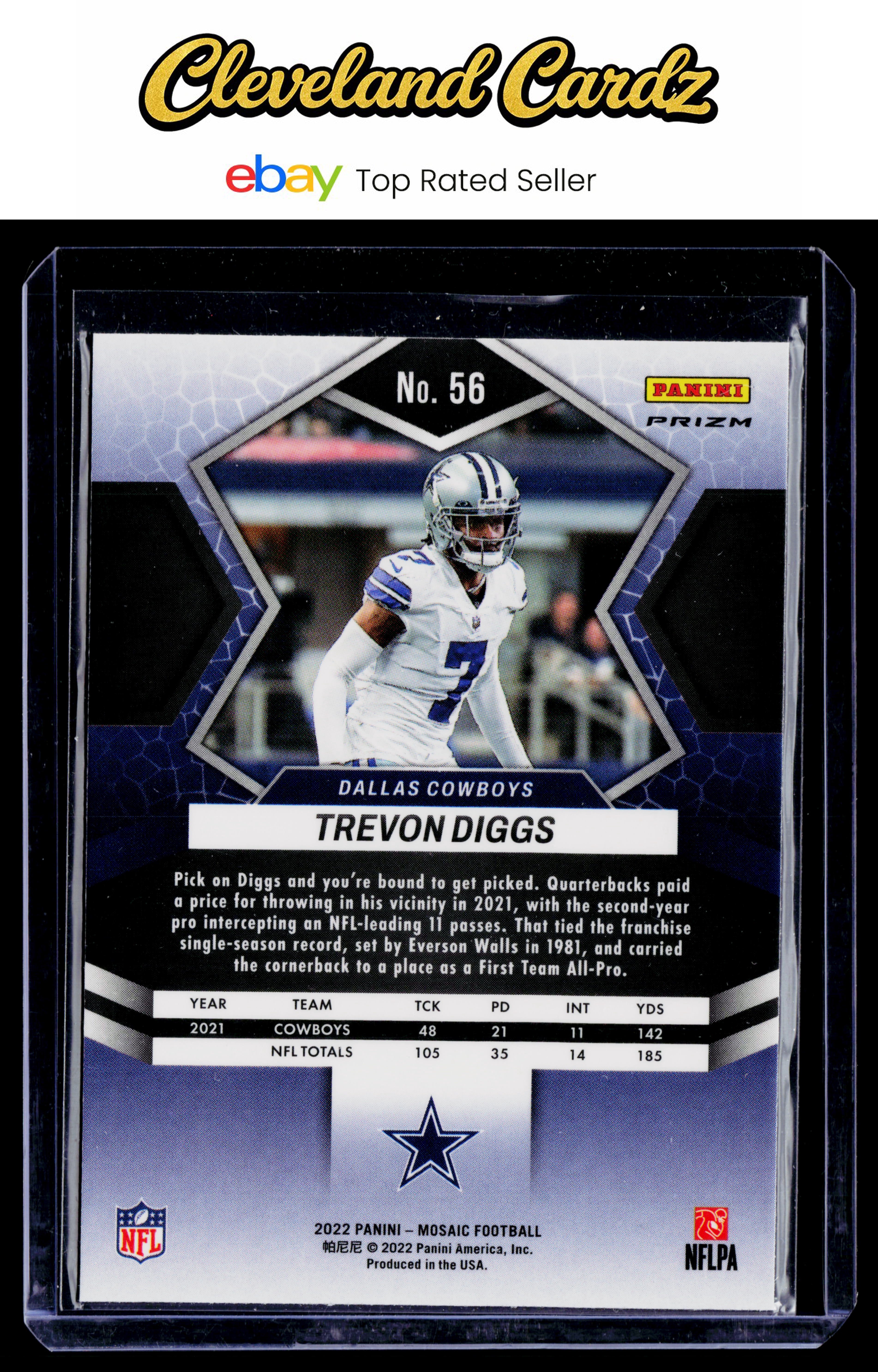 2022 Panini Mosaic #56 Trevon Diggs Mosaic