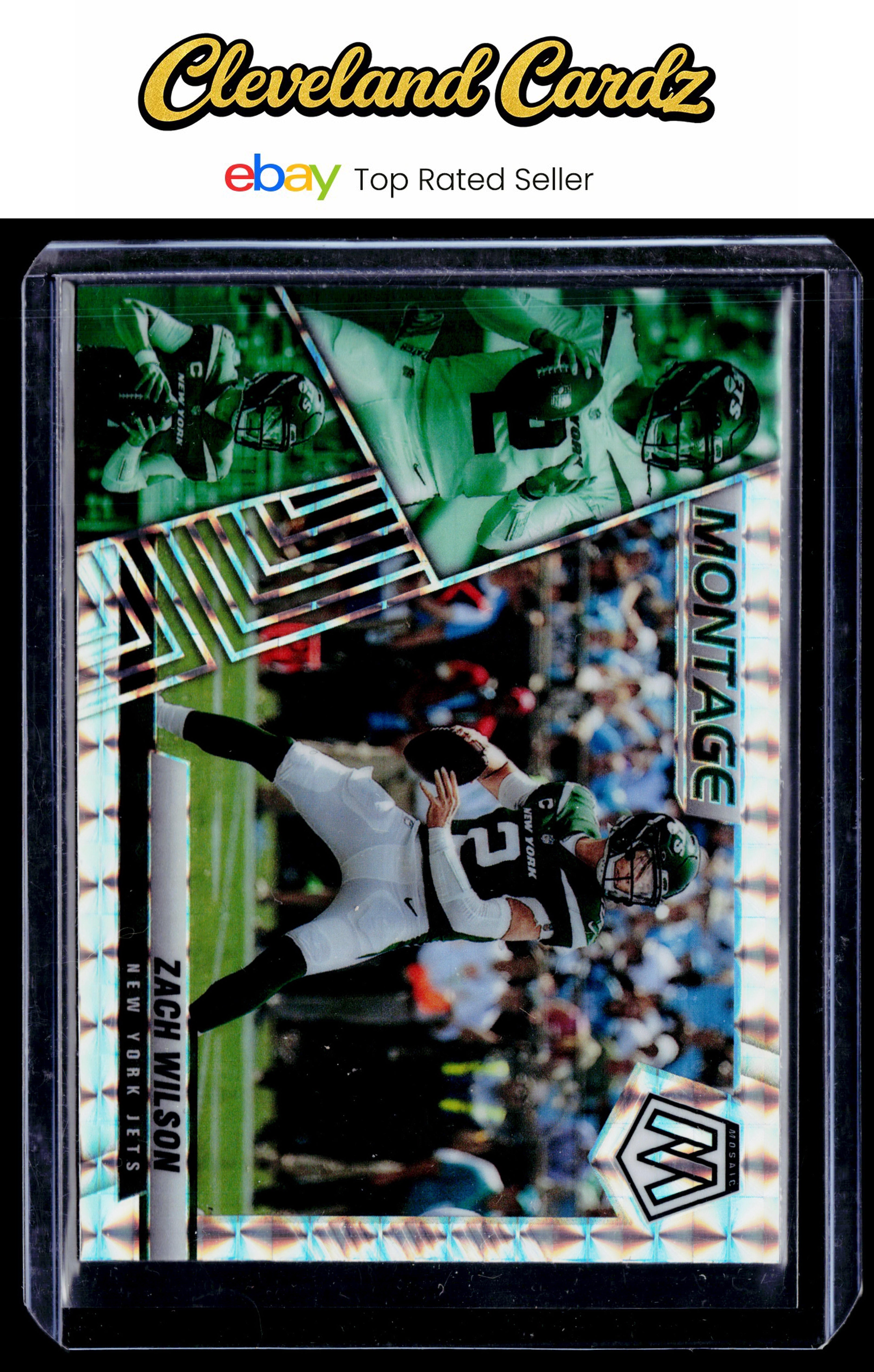 2022 Panini Mosaic #M-13 Zach Wilson Montage Silver