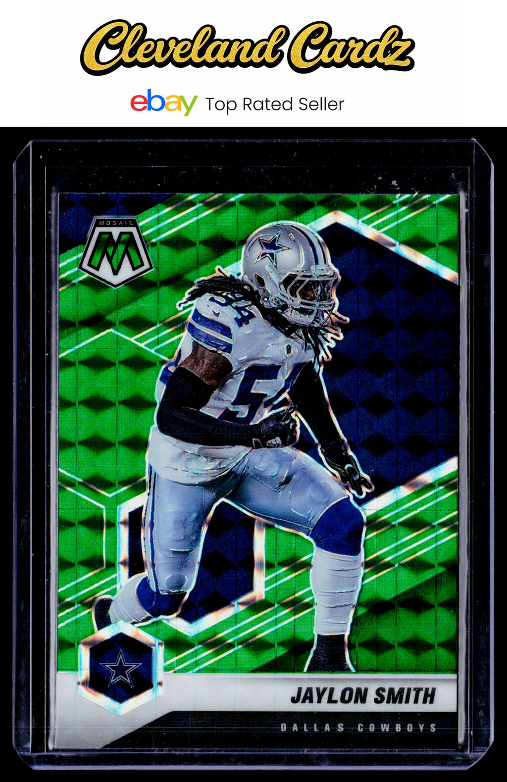 2021 Panini Mosaic #65 Jaylon Smith Prizm Green