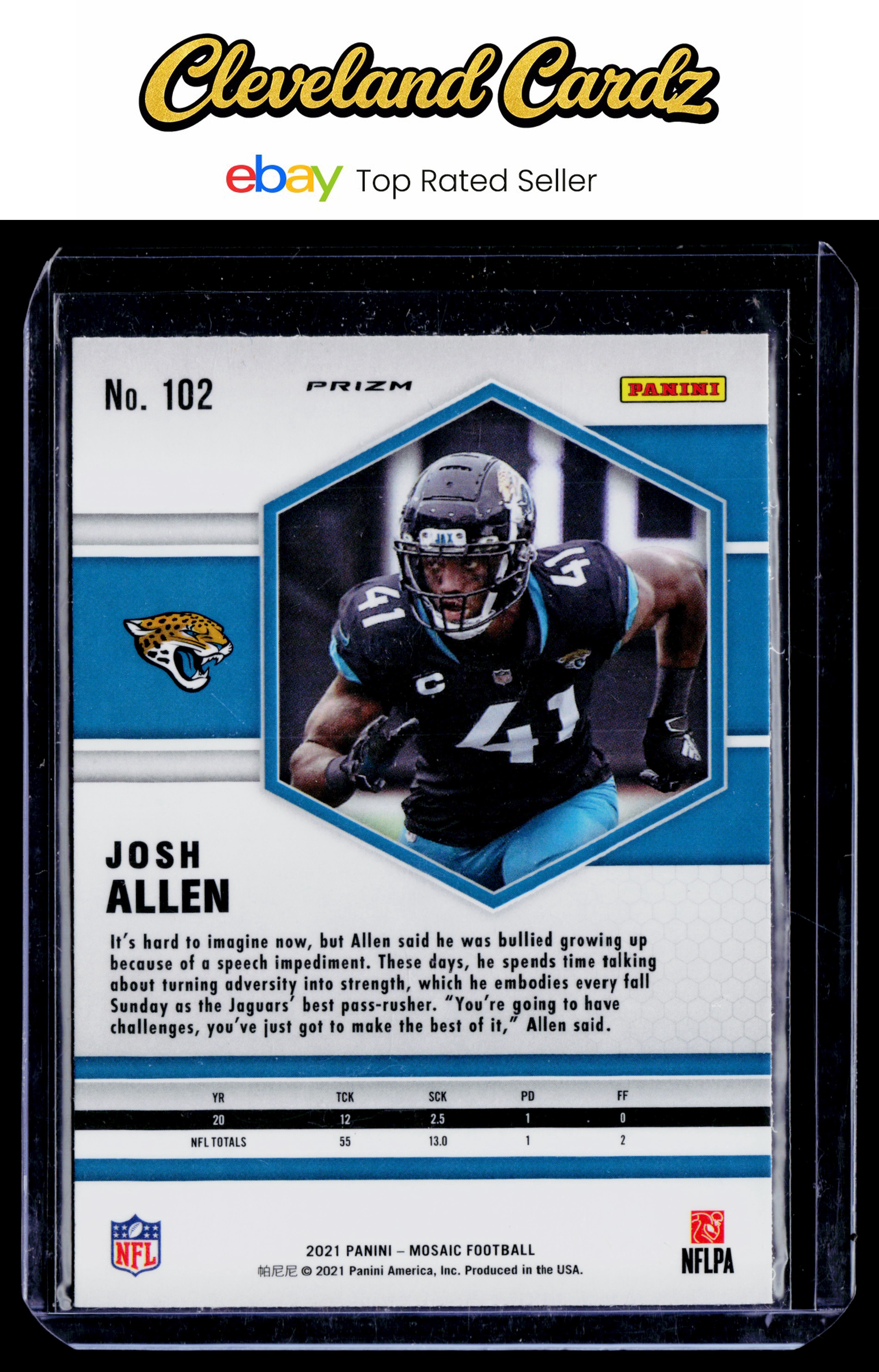 2021 Panini Mosaic #102 Josh Allen Prizm