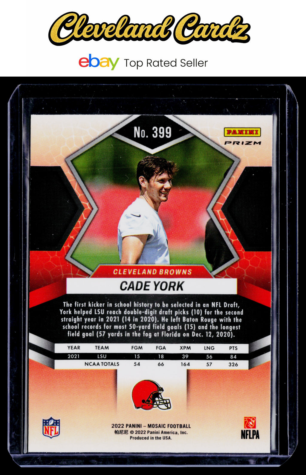 2022 Panini Mosaic #399 Cade York Mosaic Choice Red and Green