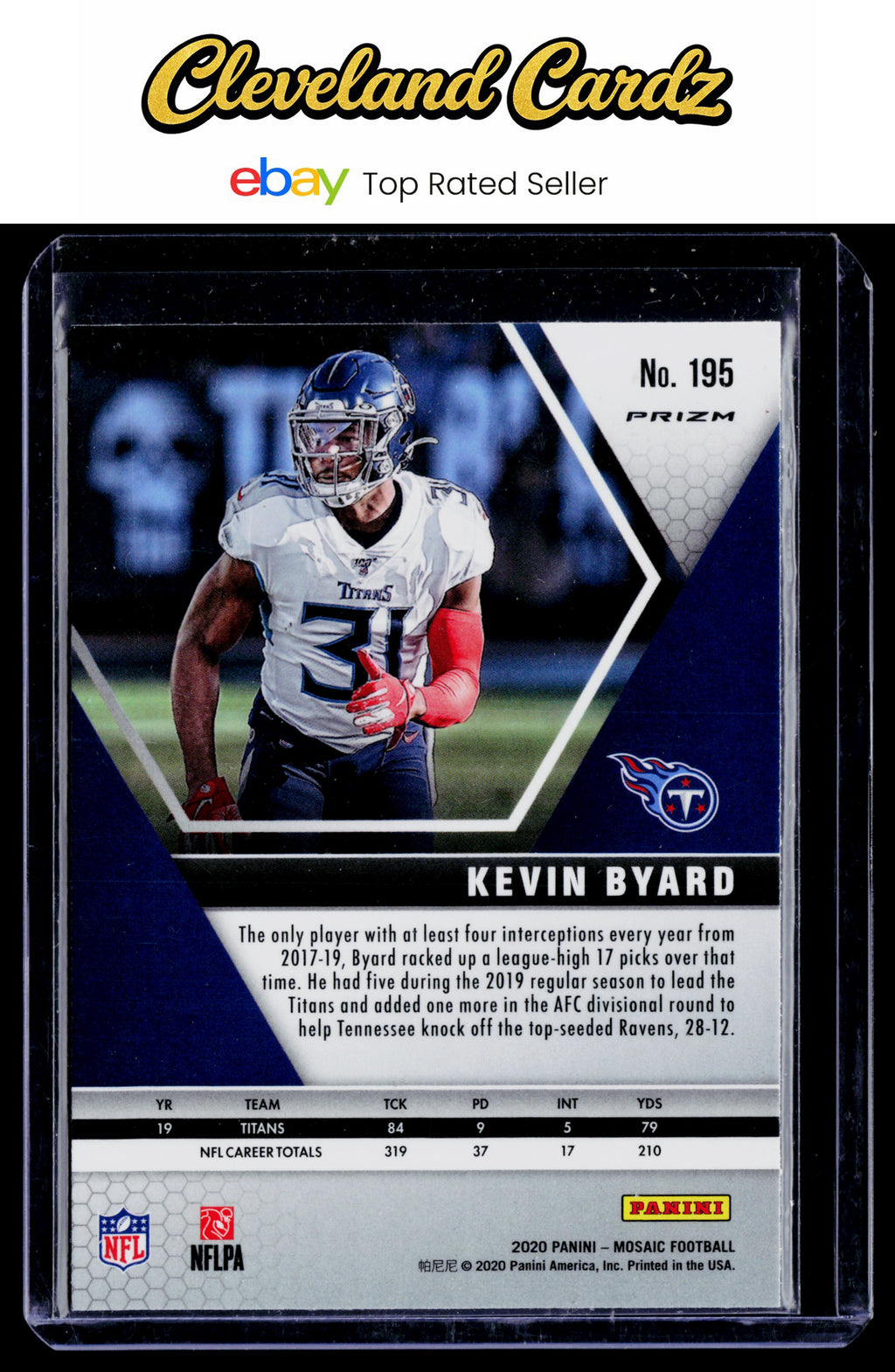 2020 Panini Mosaic #195 Kevin Byard Prizm Red