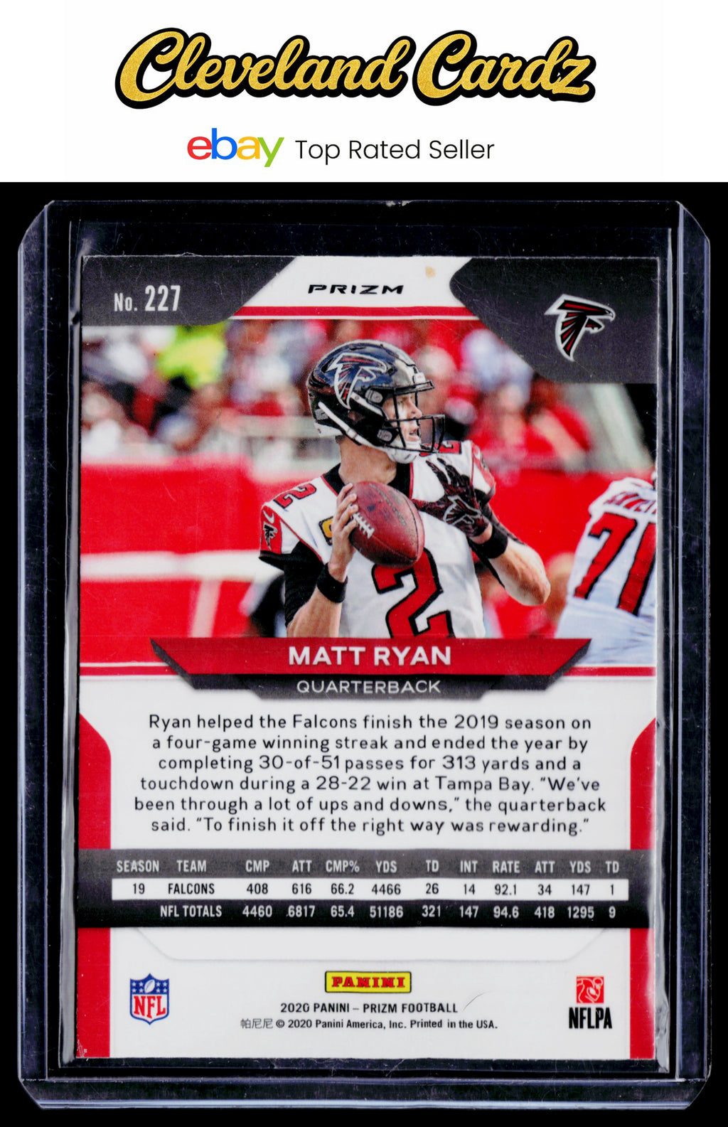 2020 Panini Prizm #227 Matt Ryan Prizm Lazer