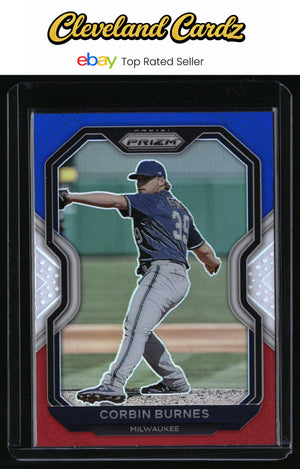 2021 Panini Prizm #128 Corbin Burnes Red/White/Blue Prizm