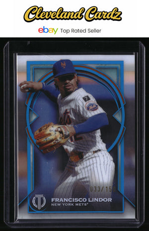 2026 Topps Tribute #86 Francisco Lindor Blue #/150