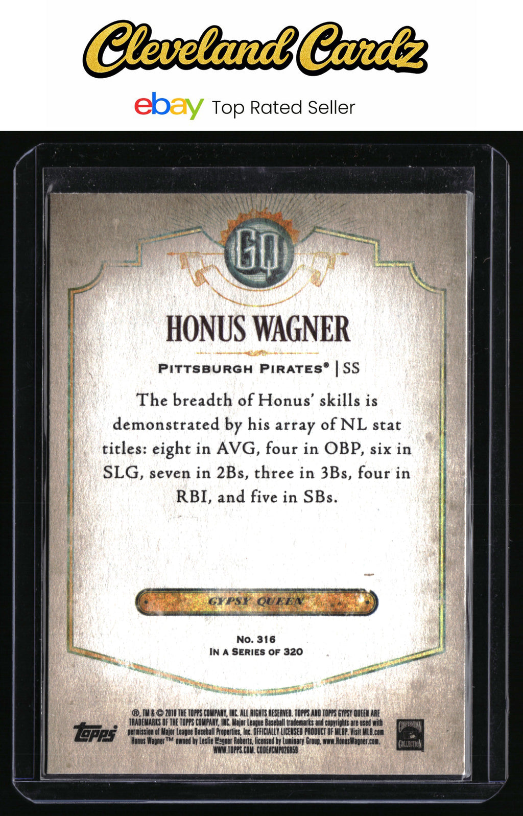 2018 Topps Gypsy Queen #316 Honus Wagner