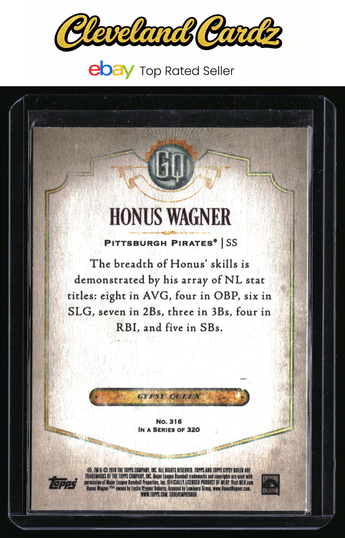 2018 Topps Gypsy Queen #316 Honus Wagner