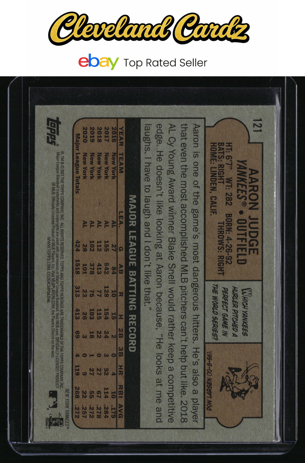 2021 Topps Heritage #121 Aaron Judge