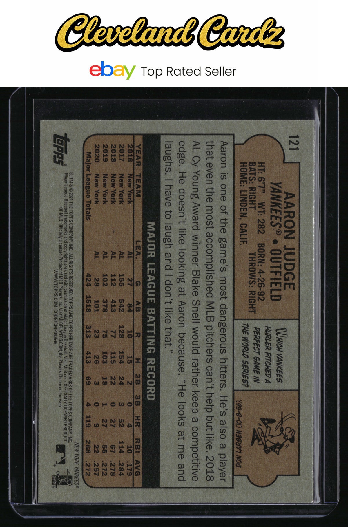 2021 Topps Heritage #121 Aaron Judge