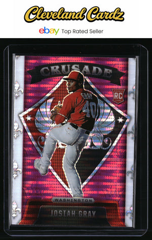 2022 Panini Chronicles #6 Josiah Gray Crusade Pink Pulsar