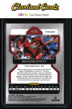 2022 Panini Prizm #63 Bryson Stott White Wave Prizm