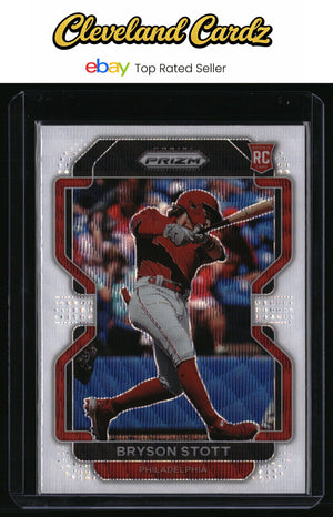 2022 Panini Prizm #63 Bryson Stott White Wave Prizm