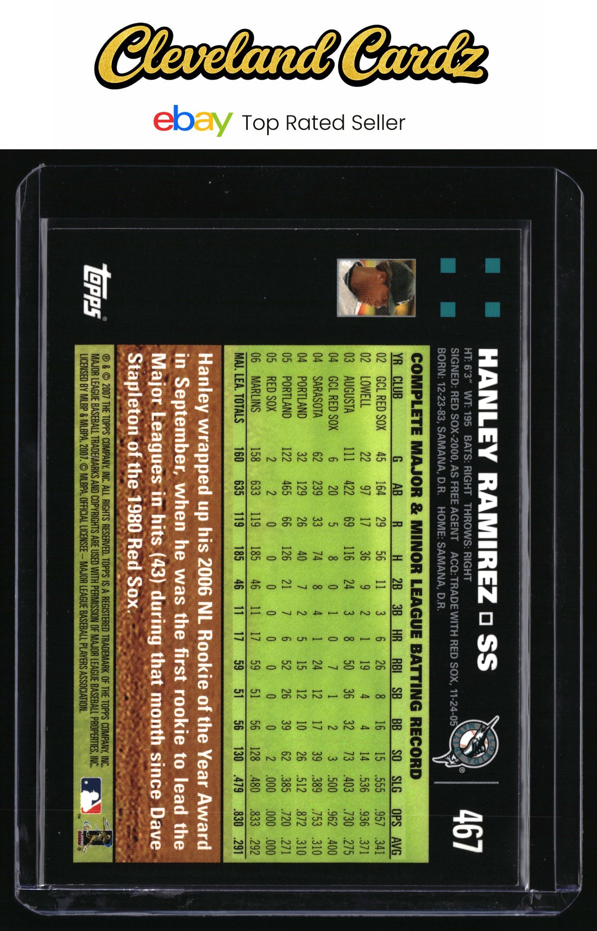 2007 Topps #467 Hanley Ramirez
