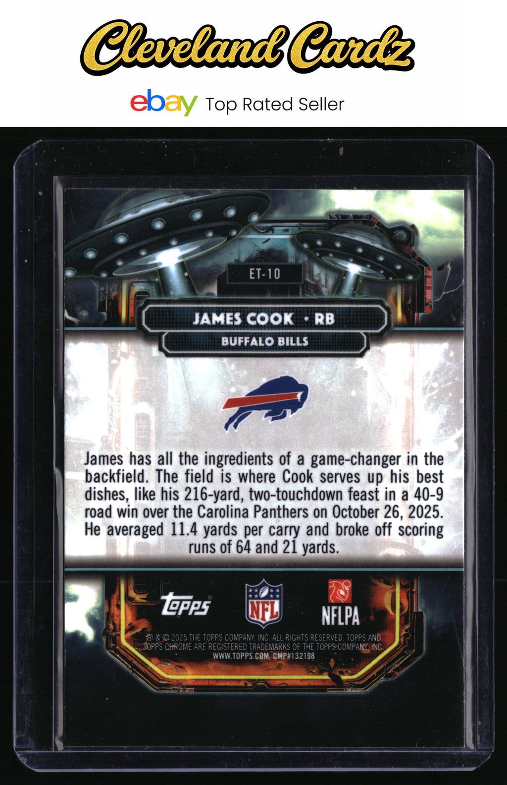 2025 Topps Chrome Cosmic #ET-10 James Cook Extraterrestrial Talent