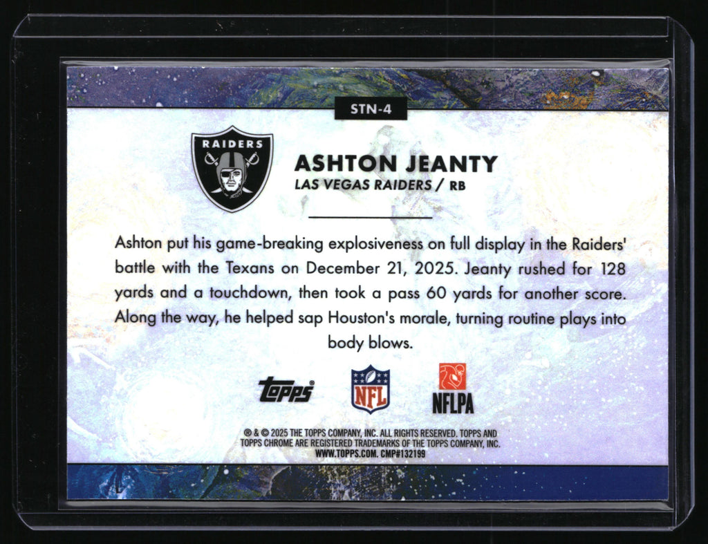 2025 Topps Chrome Cosmic #STN-4 Ashton Jeanty Stars in the Night