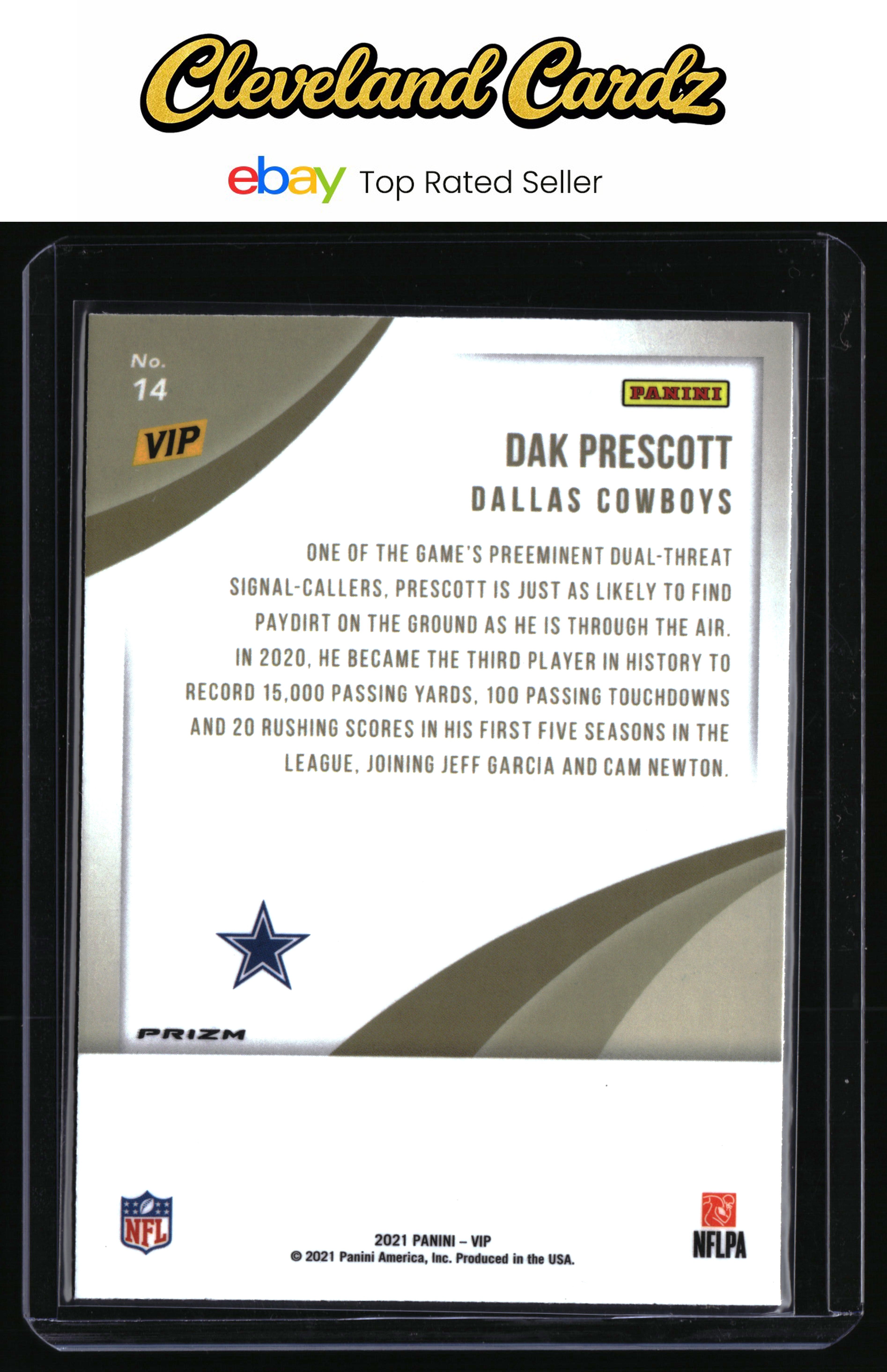 2022 Panini Nat. Sports Collectors Convention VIP Party #14 Dak Prescott Zebra