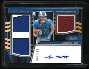 2023 Panini Absolute #RPM-SL Sam LaPorta Rookie Premiere Materials Autos #/399