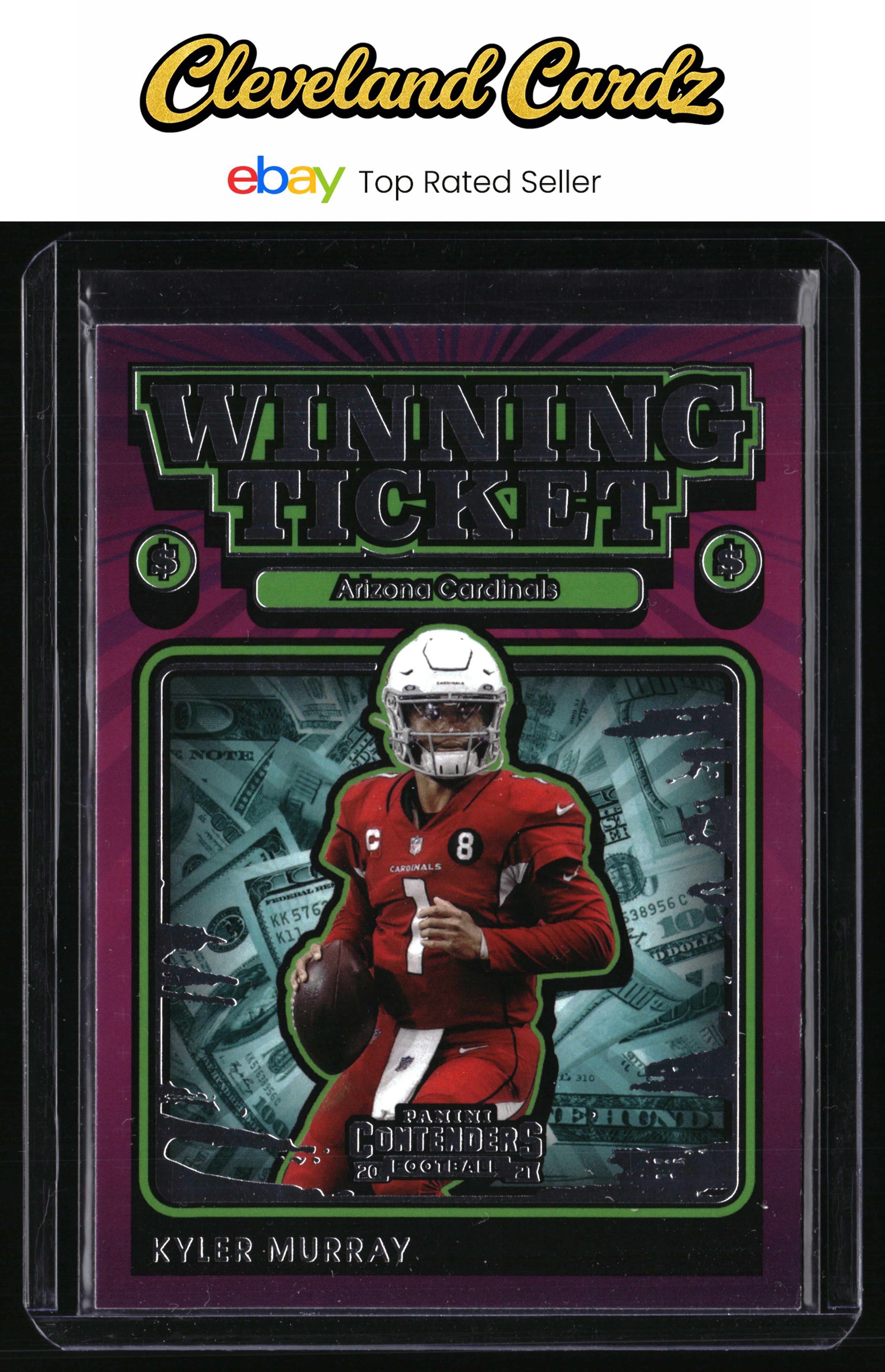 2021 Panini Contenders #WT-KMU Kyler Murray Winning Ticket Emerald
