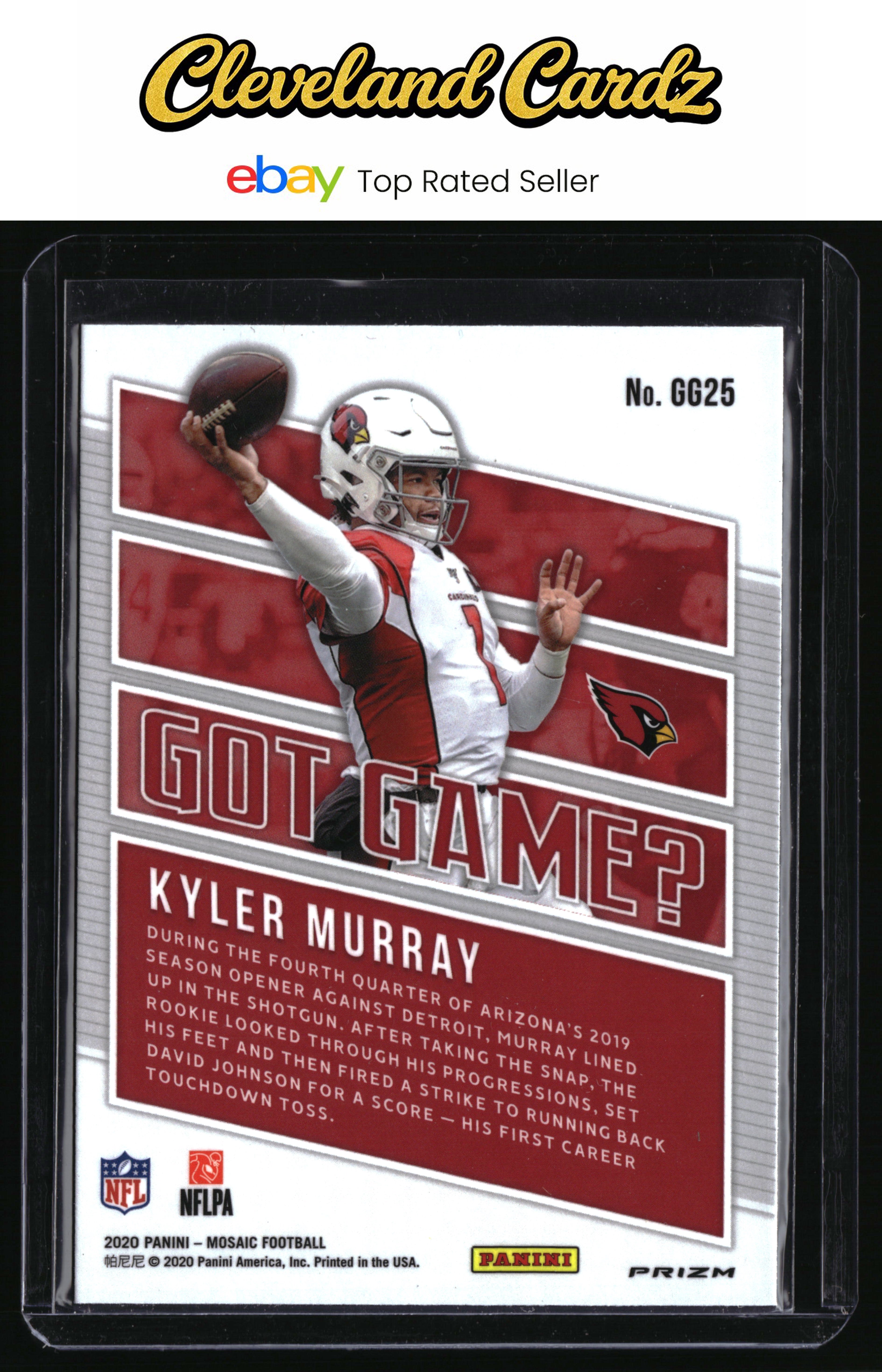 2020 Panini Mosaic #GG25 Kyler Murray Got Game? Prizm Green