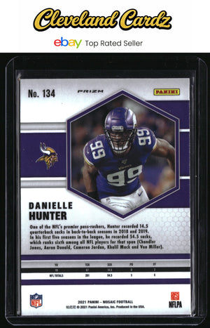 2021 Panini Mosaic #134 Danielle Hunter Prizm Camo Pink